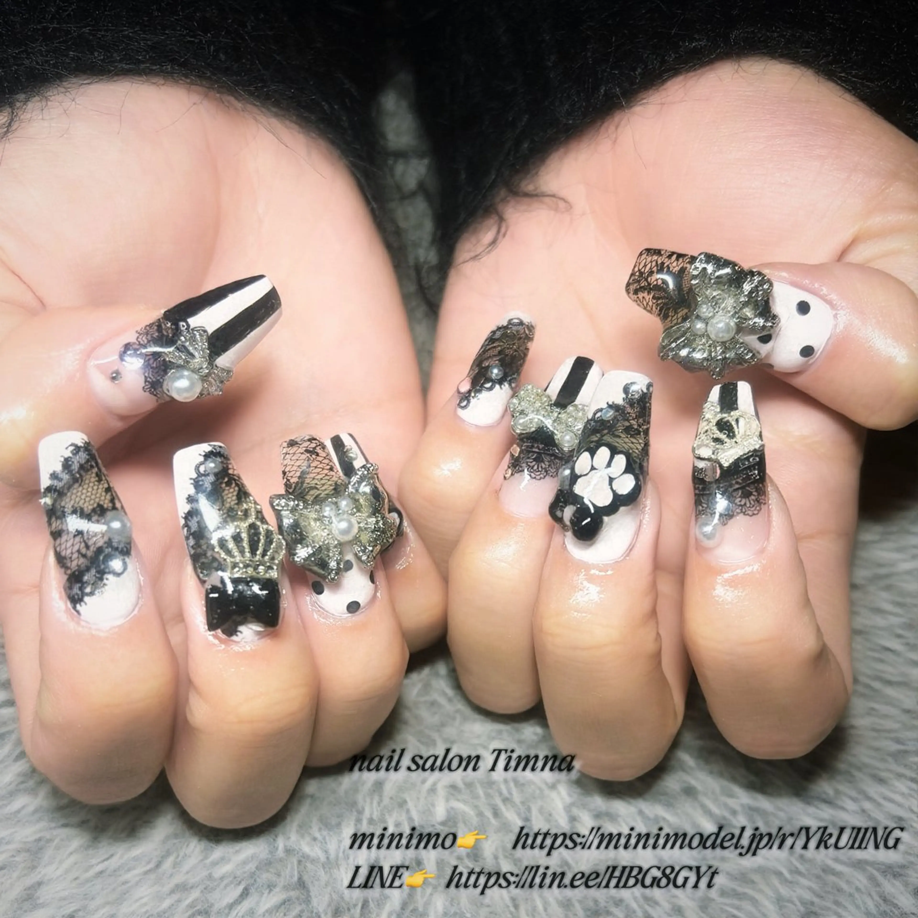 ロング ハンドネイル NAILSALON 🍔Timna🍟のネイルデザイン