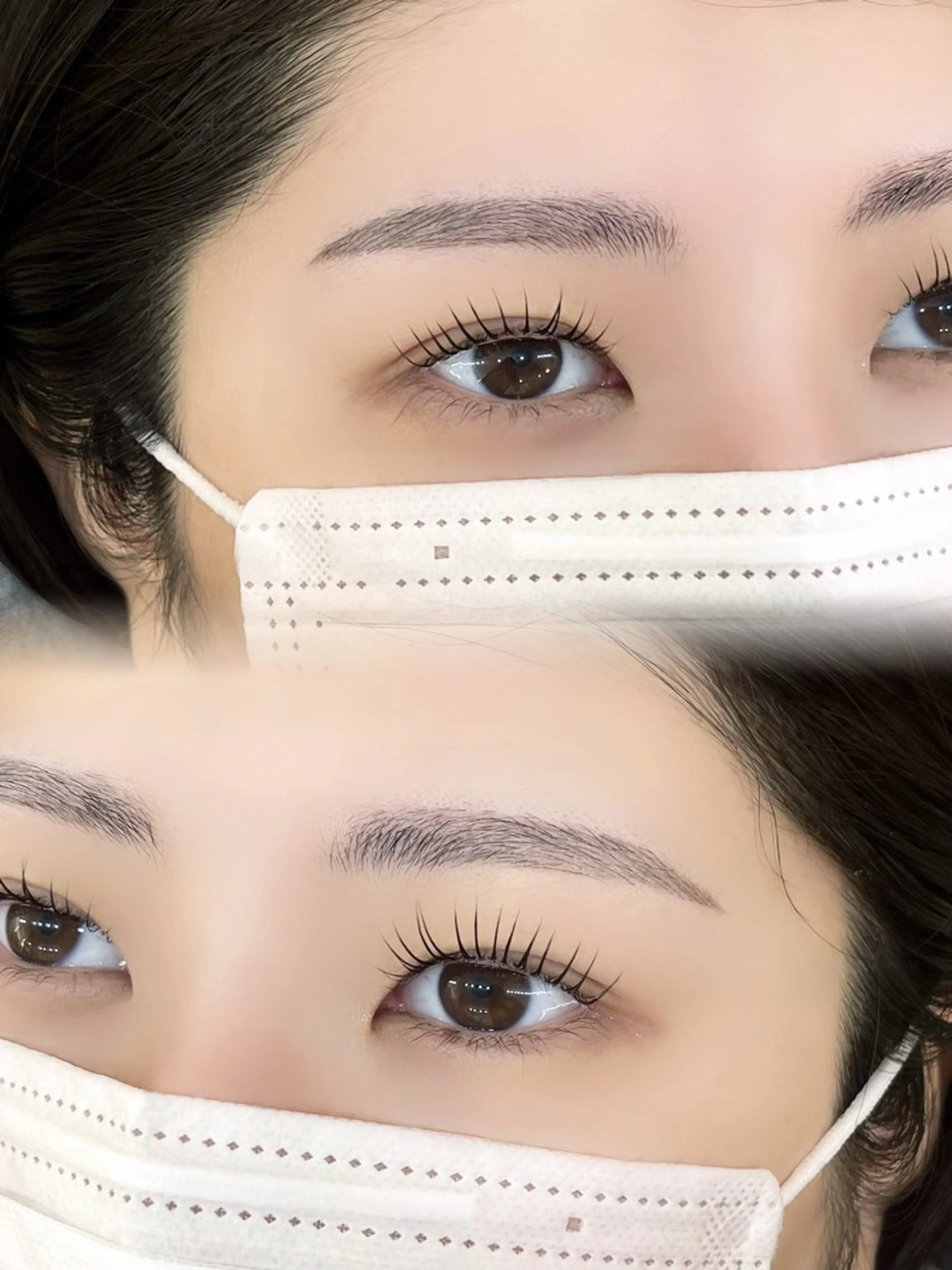 【フルコースメニュー】💜まつ毛パーマ(上下)➕アイブロウワックス👀✨️の写真