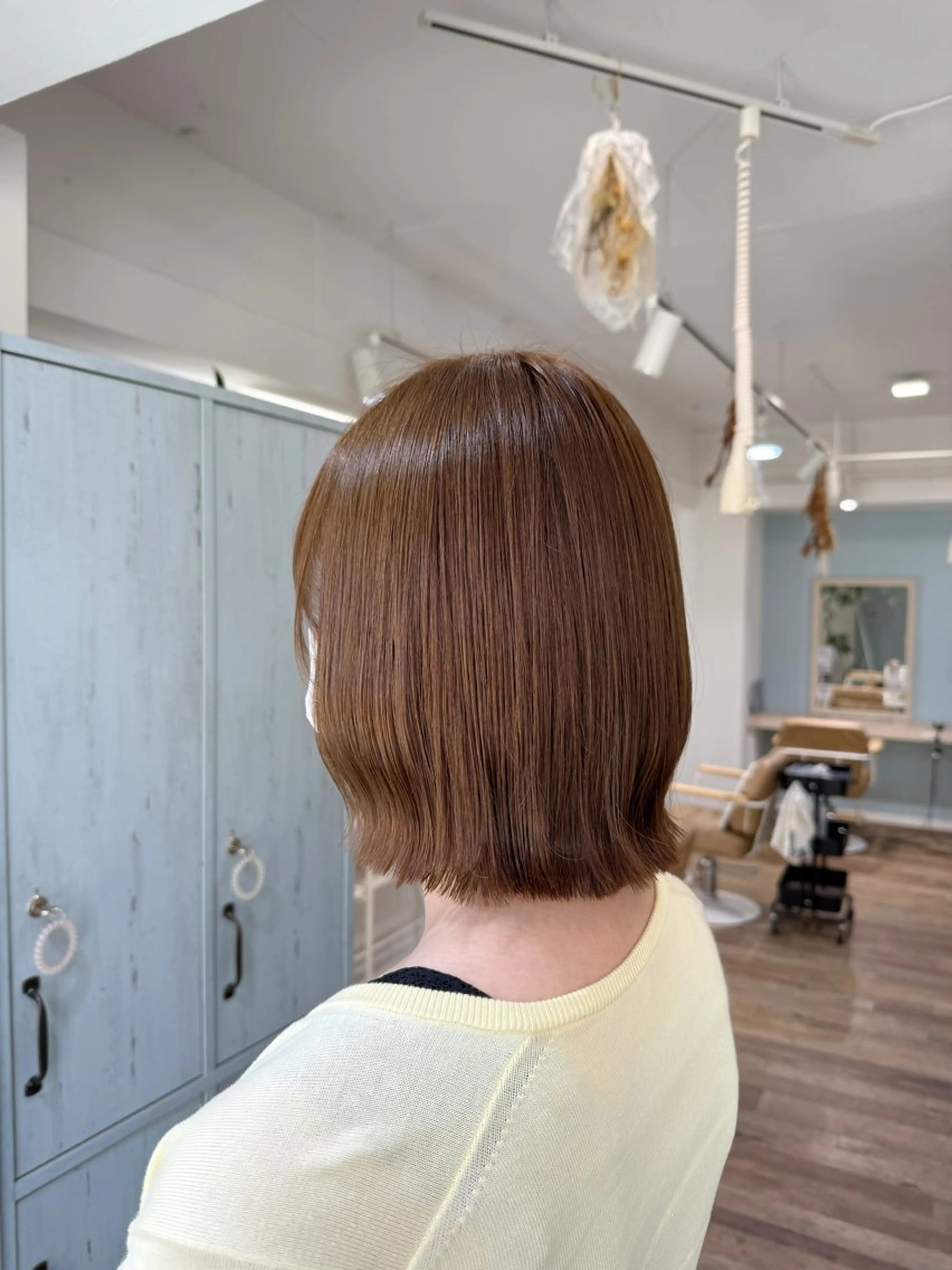 セミロング カット ヘアカラー トリートメント ピンク・ラベンダー/ レイヤー/NANAのヘアスタイル