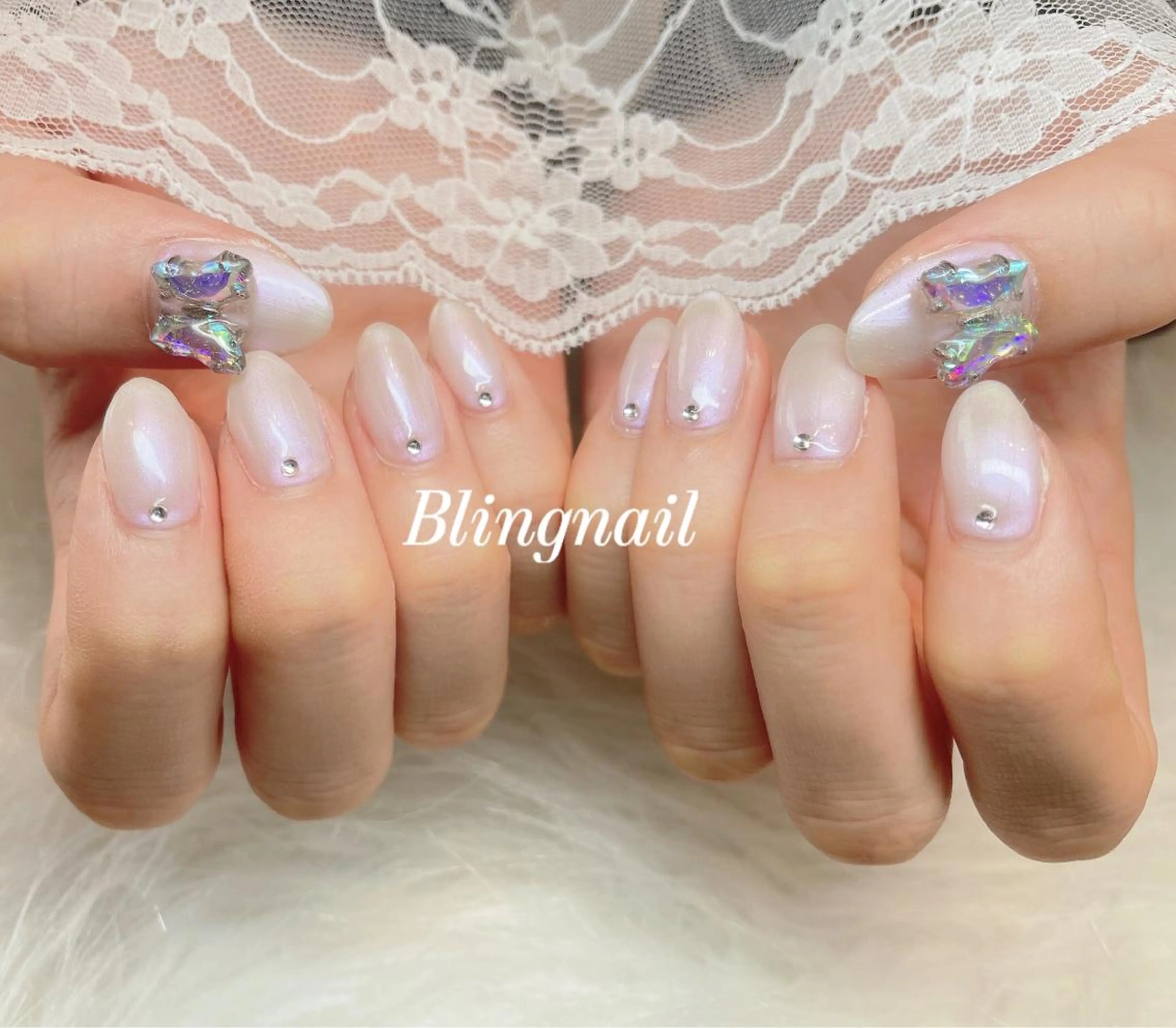 ネイル 23時まで❤︎韓国、 ワンホンネイルのネイルデザイン