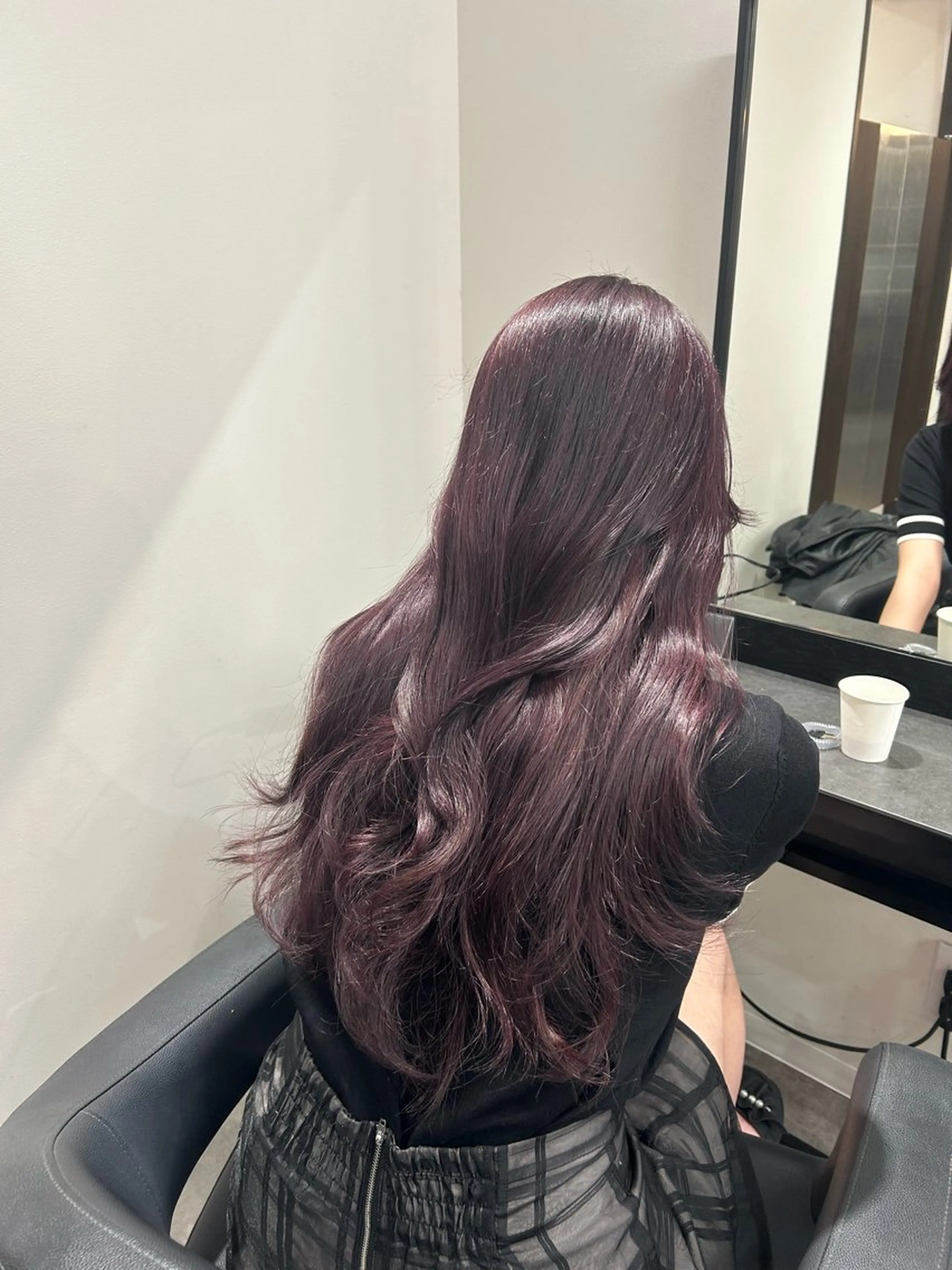 ミディアム カラー ヘアアレンジ ラベンダーカラー パープルカラー 💎韓国/ レイヤー カット/ 暖色🫧のヘアスタイル