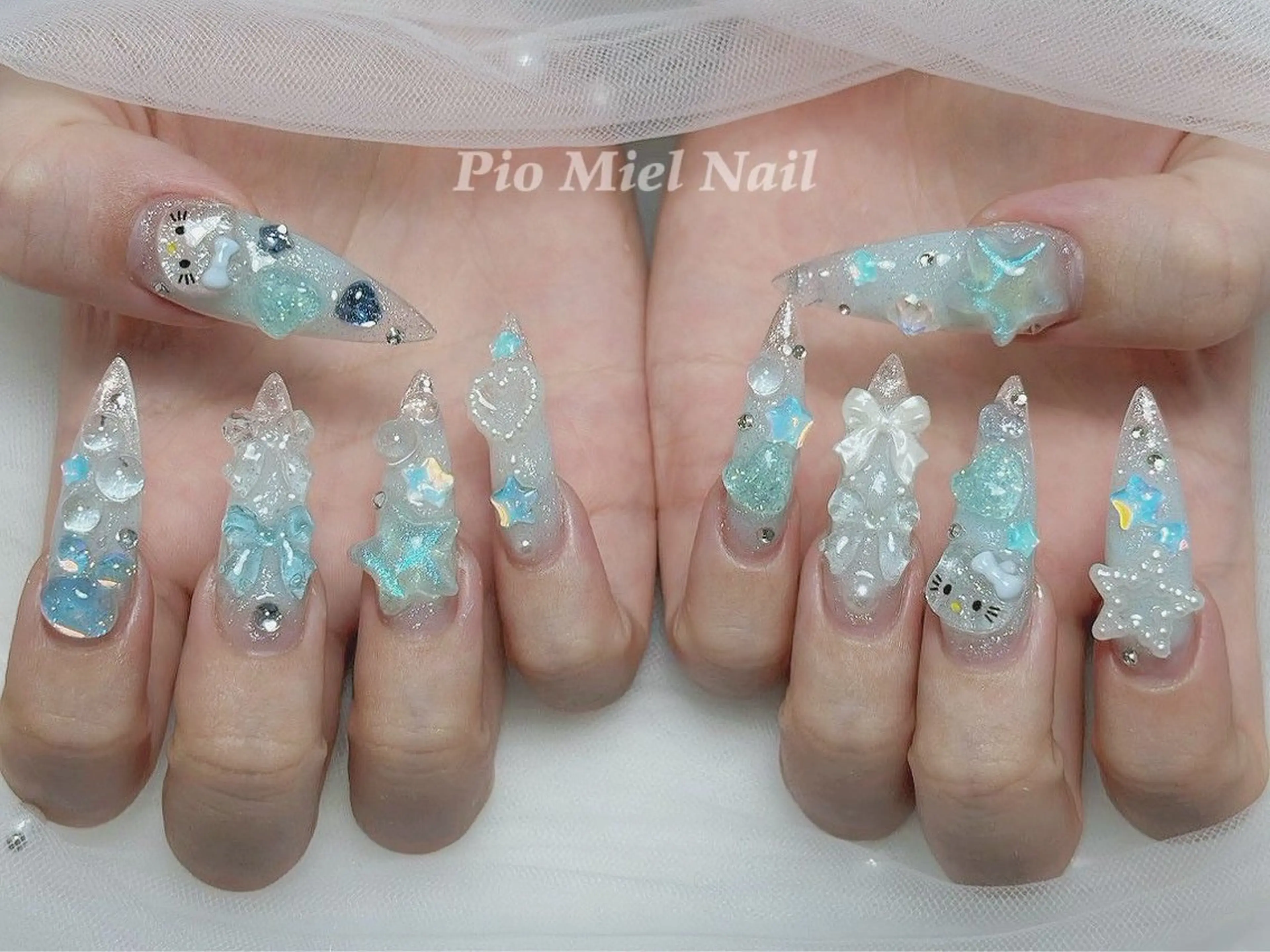 ネイル ハンドネイル HANA 長さだしのネイルデザイン