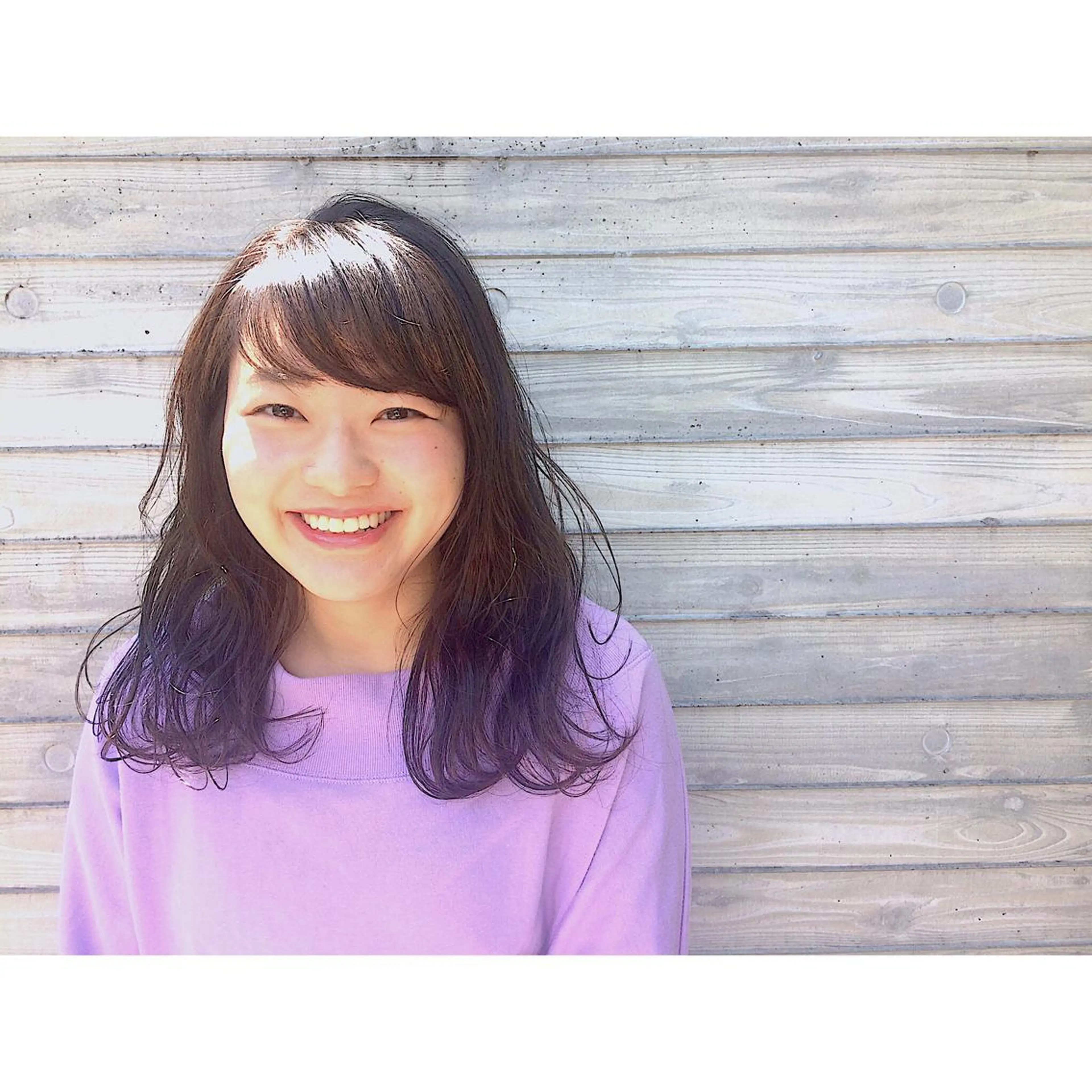 セミロング カラー パーマ ヘアアレンジ 藤井 菜緒のヘアスタイル