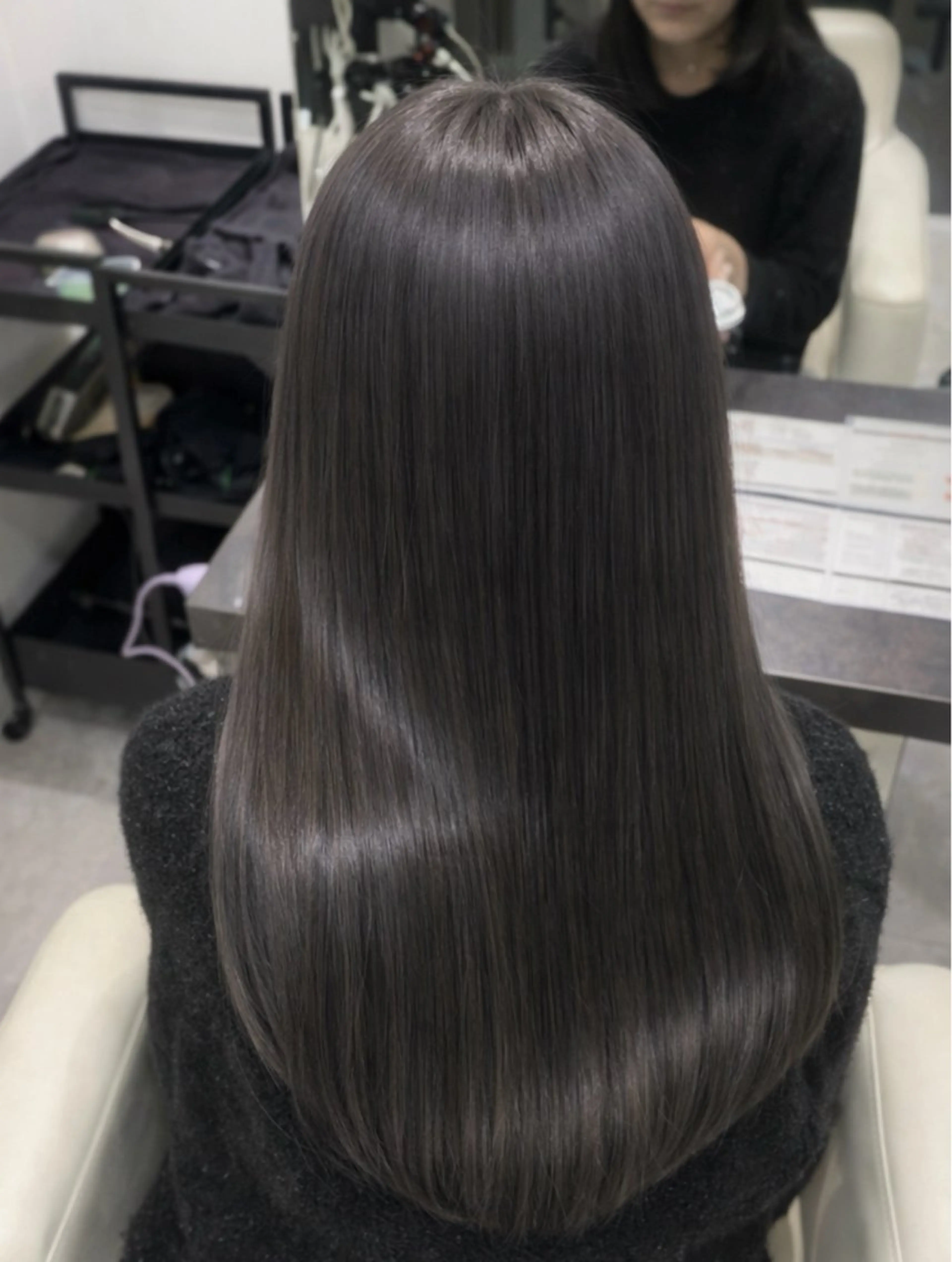 ロング 縮毛矯正 トリートメント 透明感カラー/髪質 改善🎀suzukaのヘアスタイル