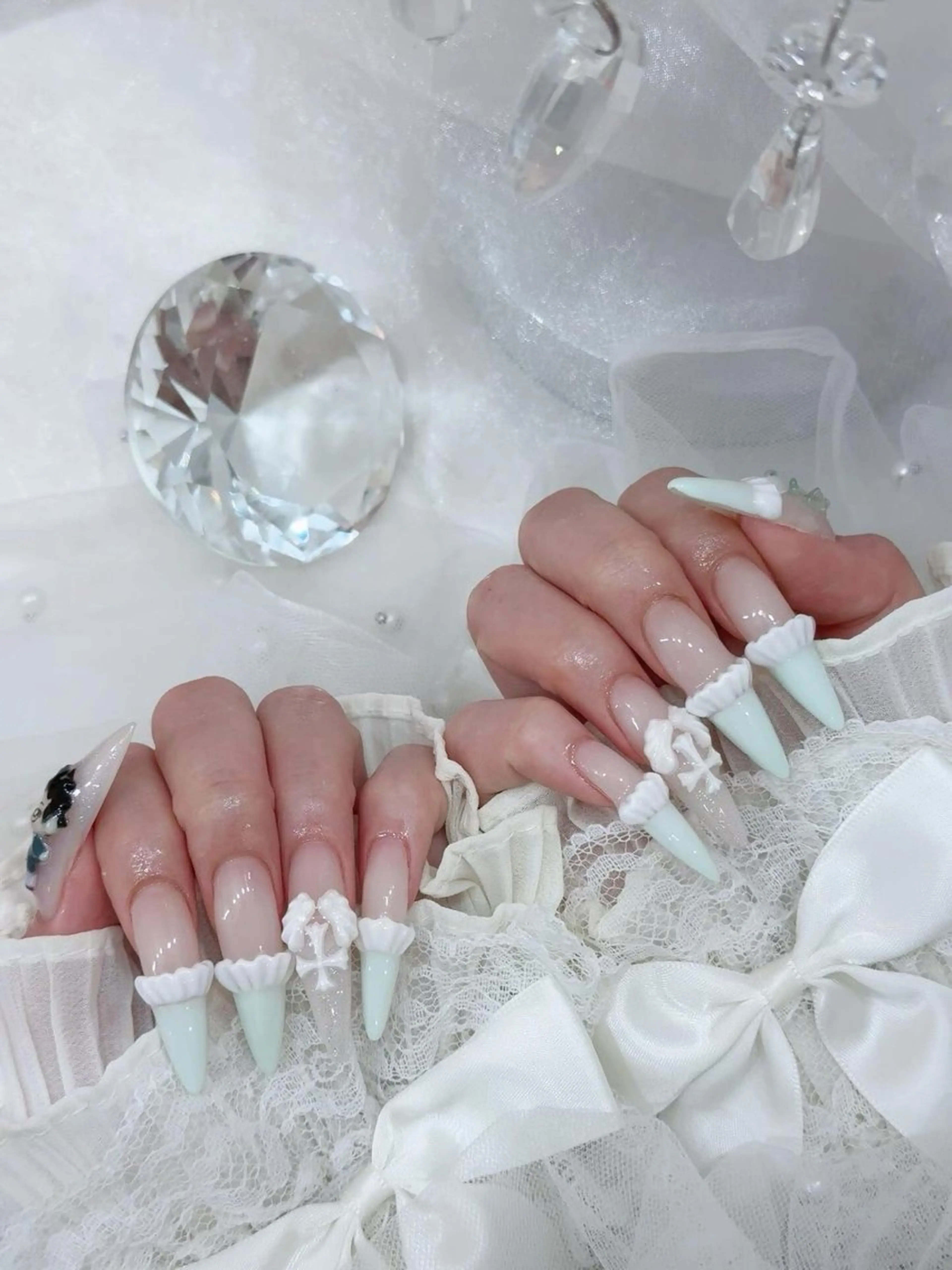 ネイル オーロラネイル ブラウン チークネイル フットネイル フレンチネイル ハンドネイル Ni Niのネイルデザイン