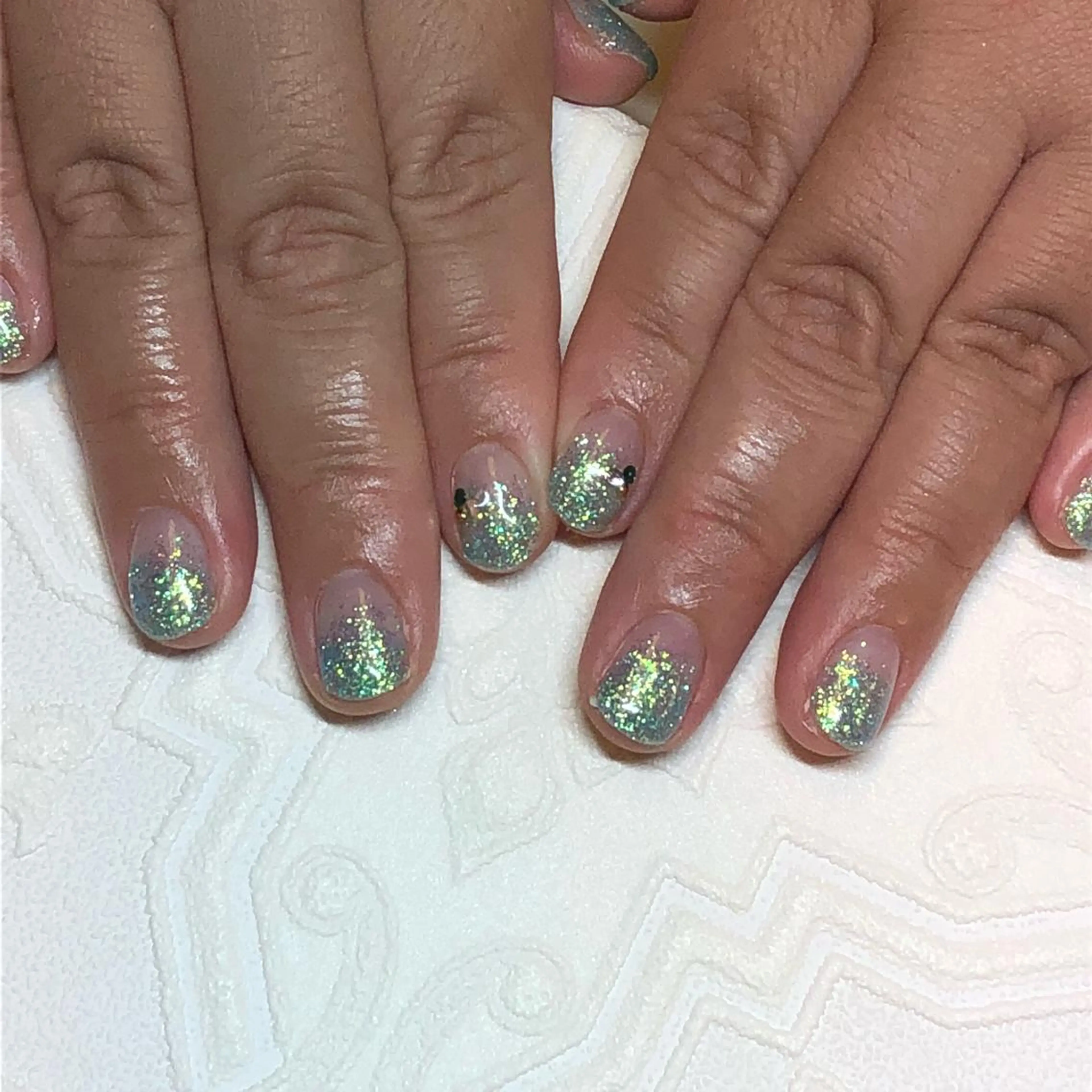 ネイル グラデーション ラメ(グリッター) ラメグラデーション KIREIE NAILSのネイルデザイン