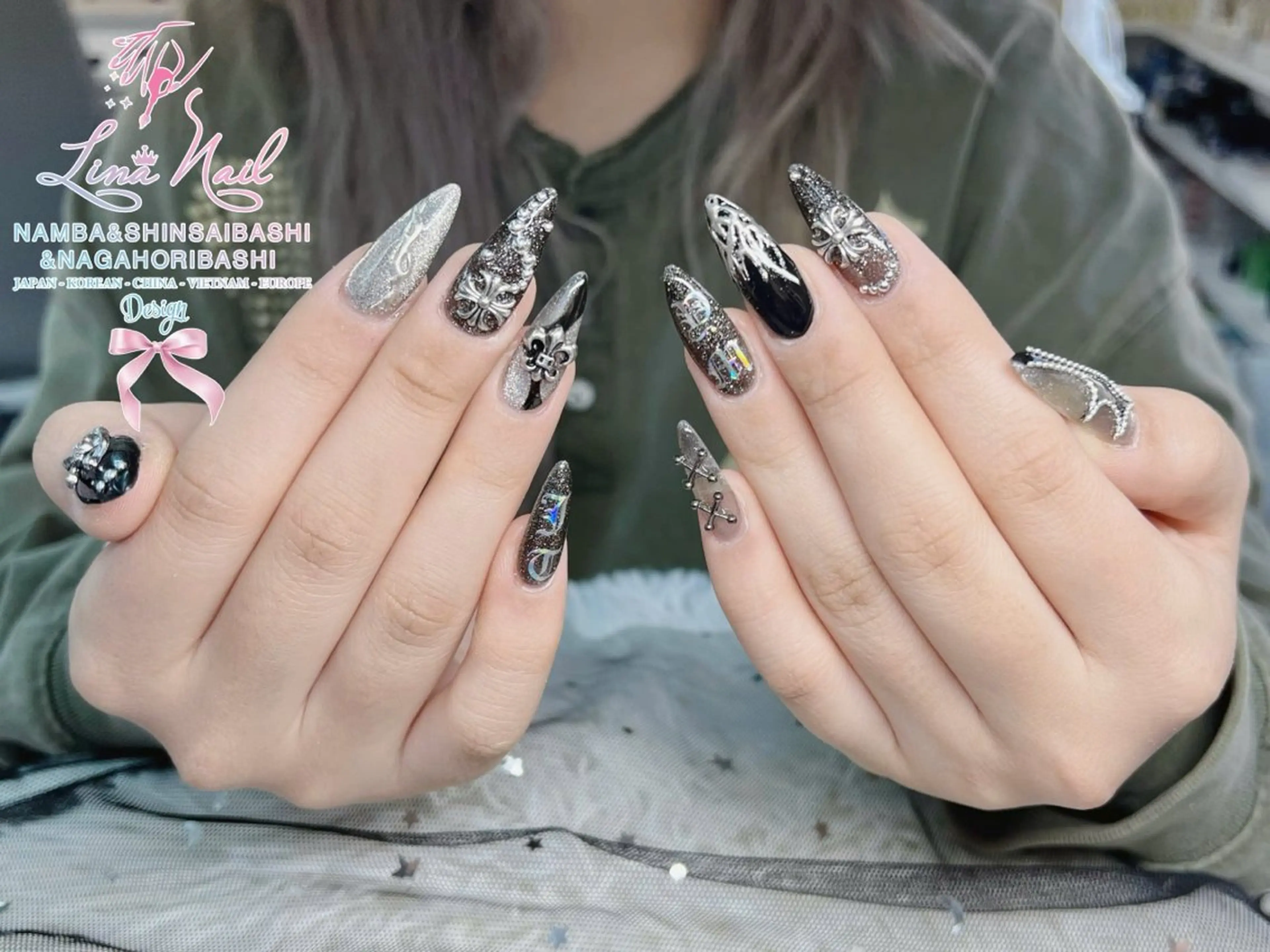 ネイル チークネイル 桜ネイル フラッシュネイル フットネイル ジェルネイル ハンドネイル リナネイル アメ村心斎橋店のネイルデザイン