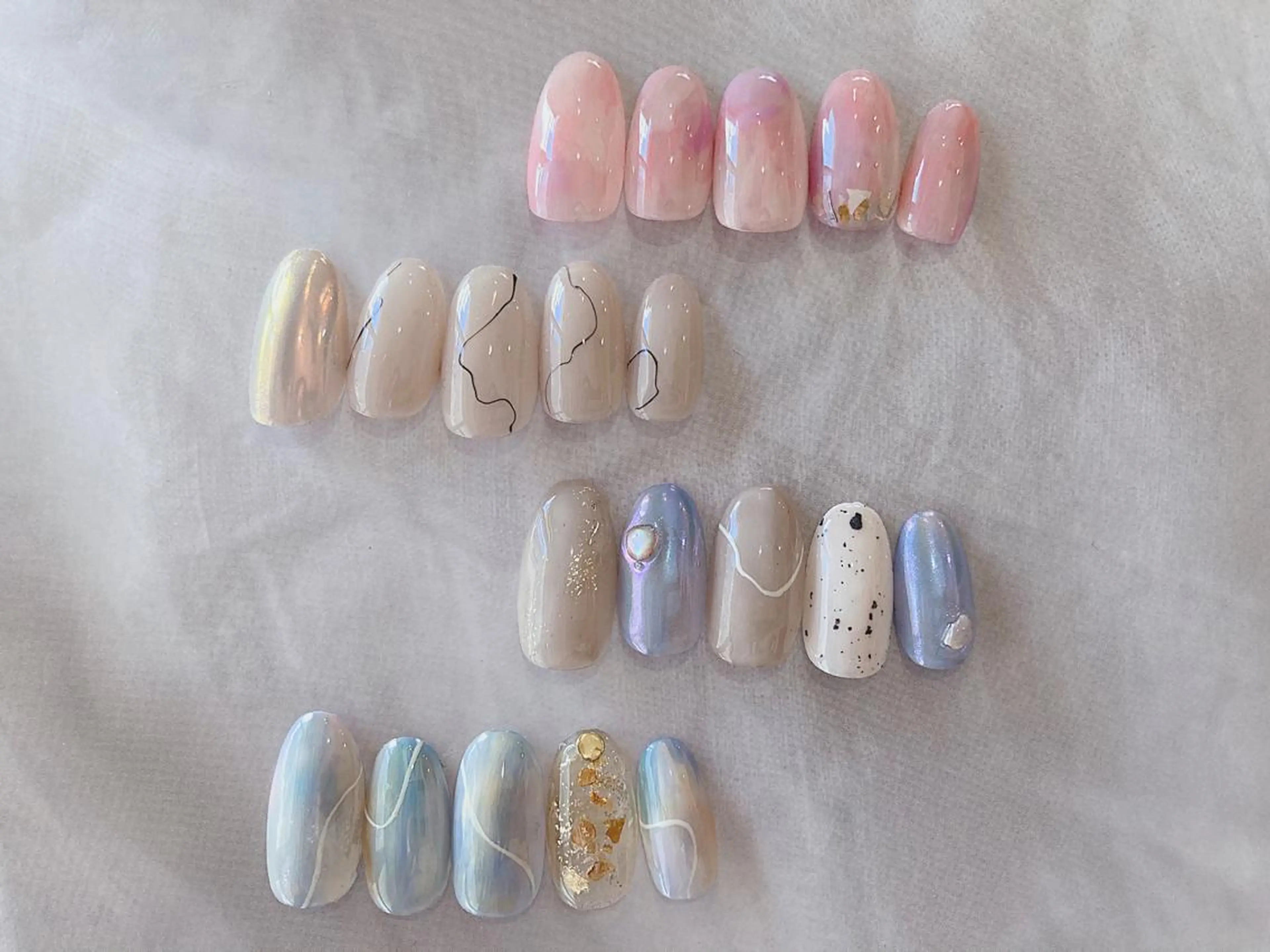 ショート カラー ヘアアレンジ ネイル マツエク・マツパ illum hicariのネイルデザイン