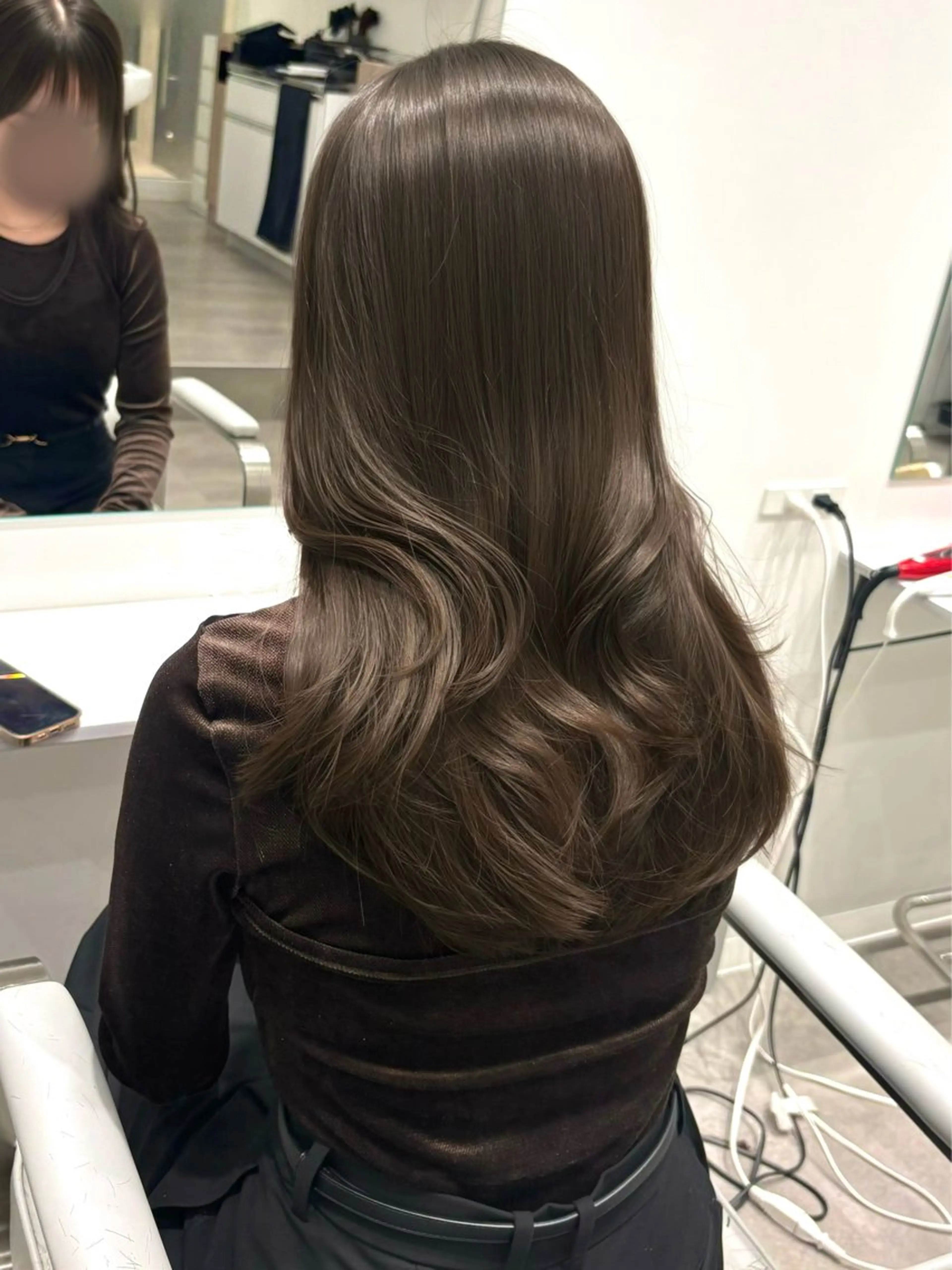 ロング カラー 透明感カラー レイヤーカット カット ヘアカラー トリートメント PULSE yokohama所属・タッセルボブ/韓国 レイヤー/髪質改善のヘアスタイル