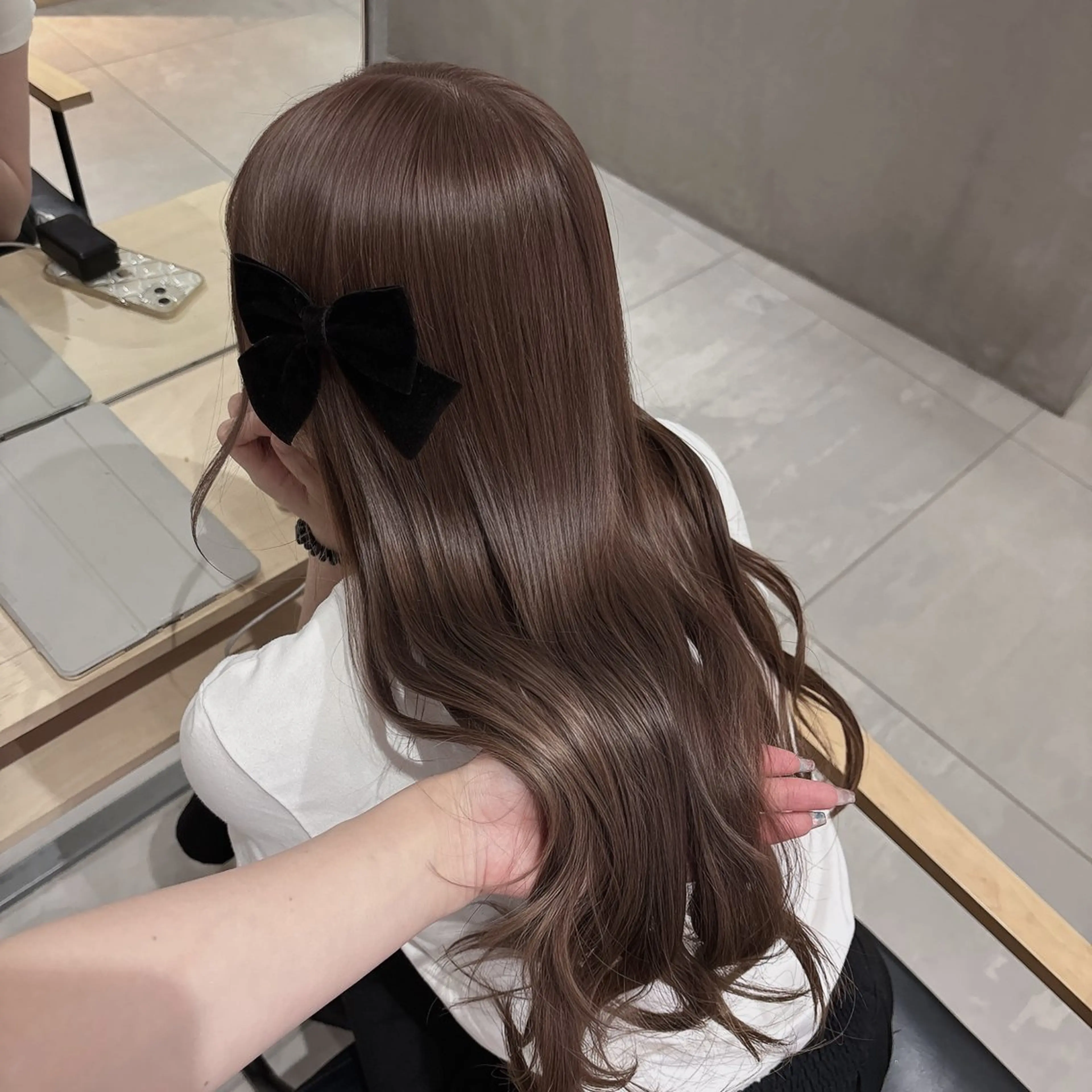 カラー ヘアカラー トリートメント ヘッドスパ ヘアセット 透明感/グレージュ/ ベージュ/るな🪽のヘアスタイル