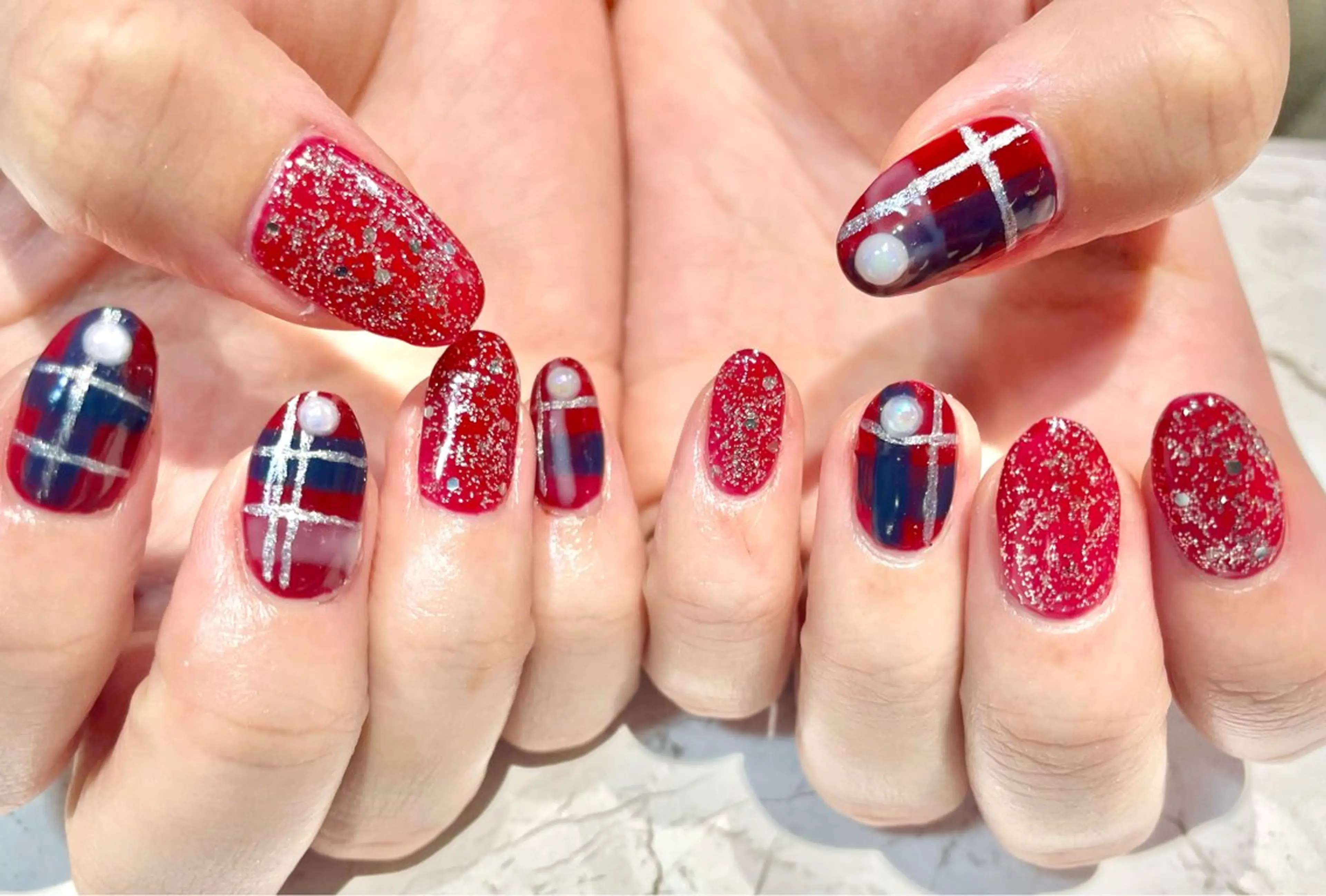 ネイル 冬ネイル クリスマス ハンドネイル ROCCO nailのネイルデザイン