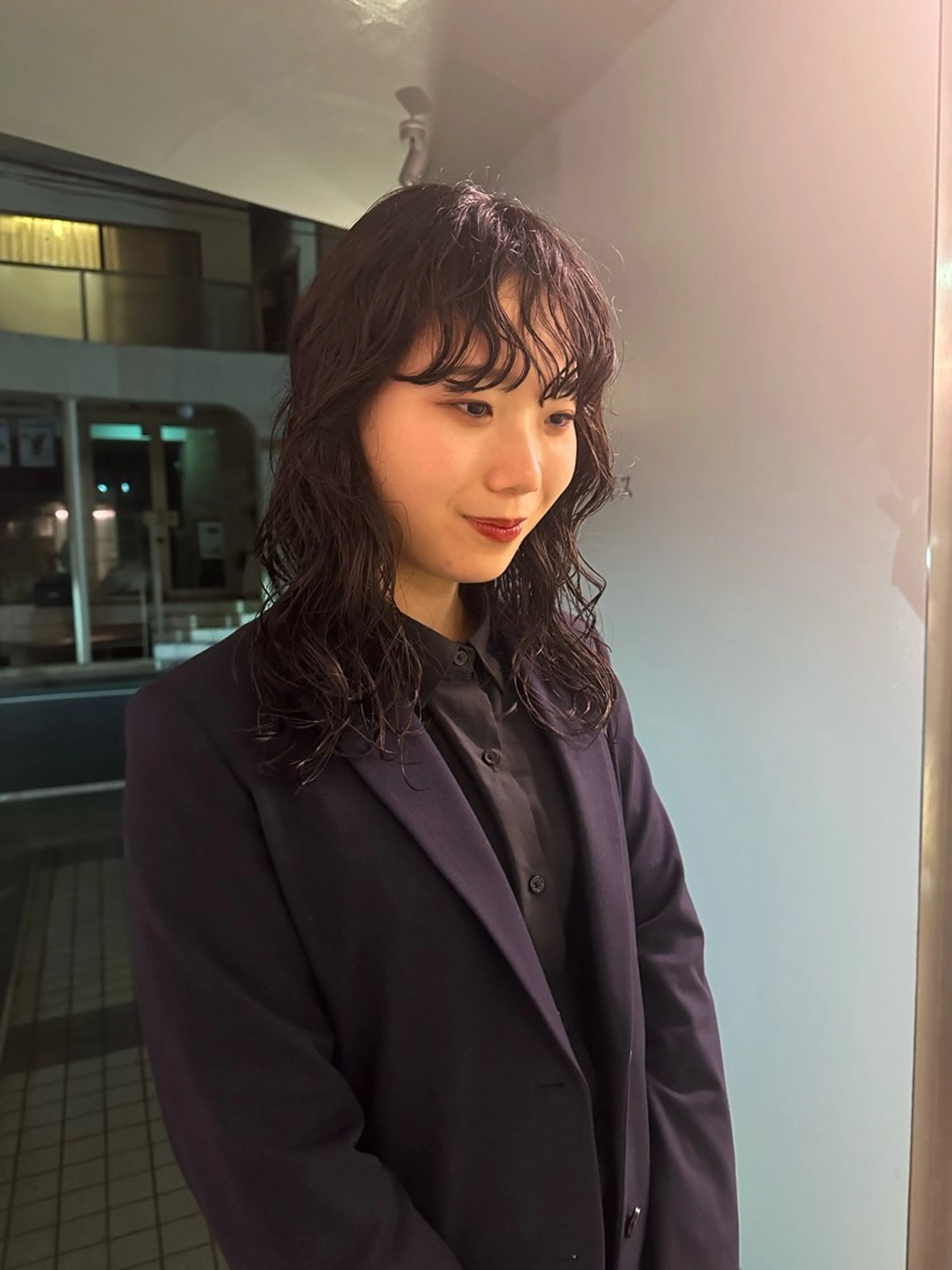 セミロング パーマ セミロングパーマ ボブ/似合わせ レイヤーcocomoのヘアスタイル