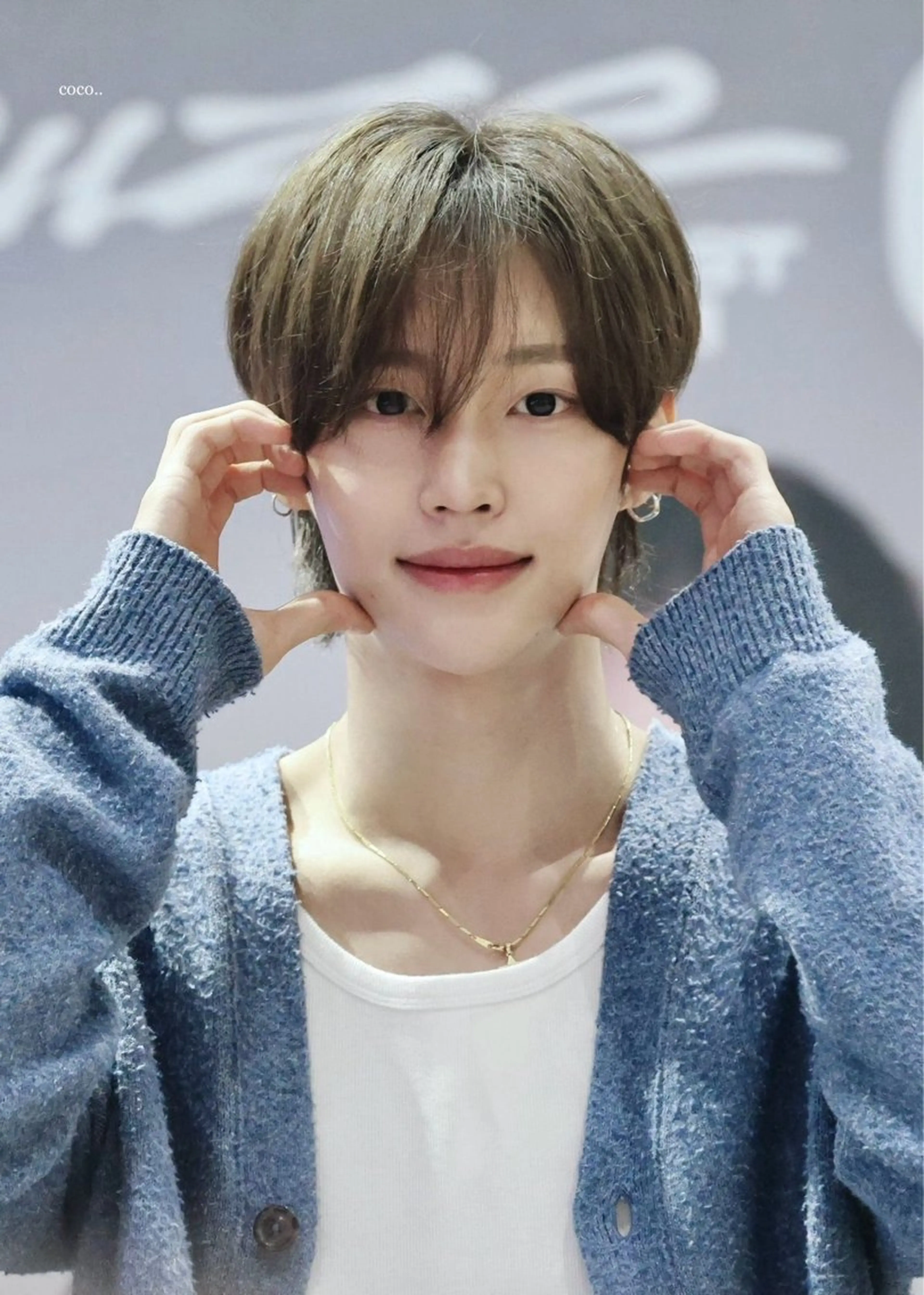 ショート カラー パーマ メンズ コンマヘア メンズ韓国風 韓国風ヘア カット ヘッドスパ 💕ハイトーン/ダメ ージ特化/MAO💕のヘアスタイル