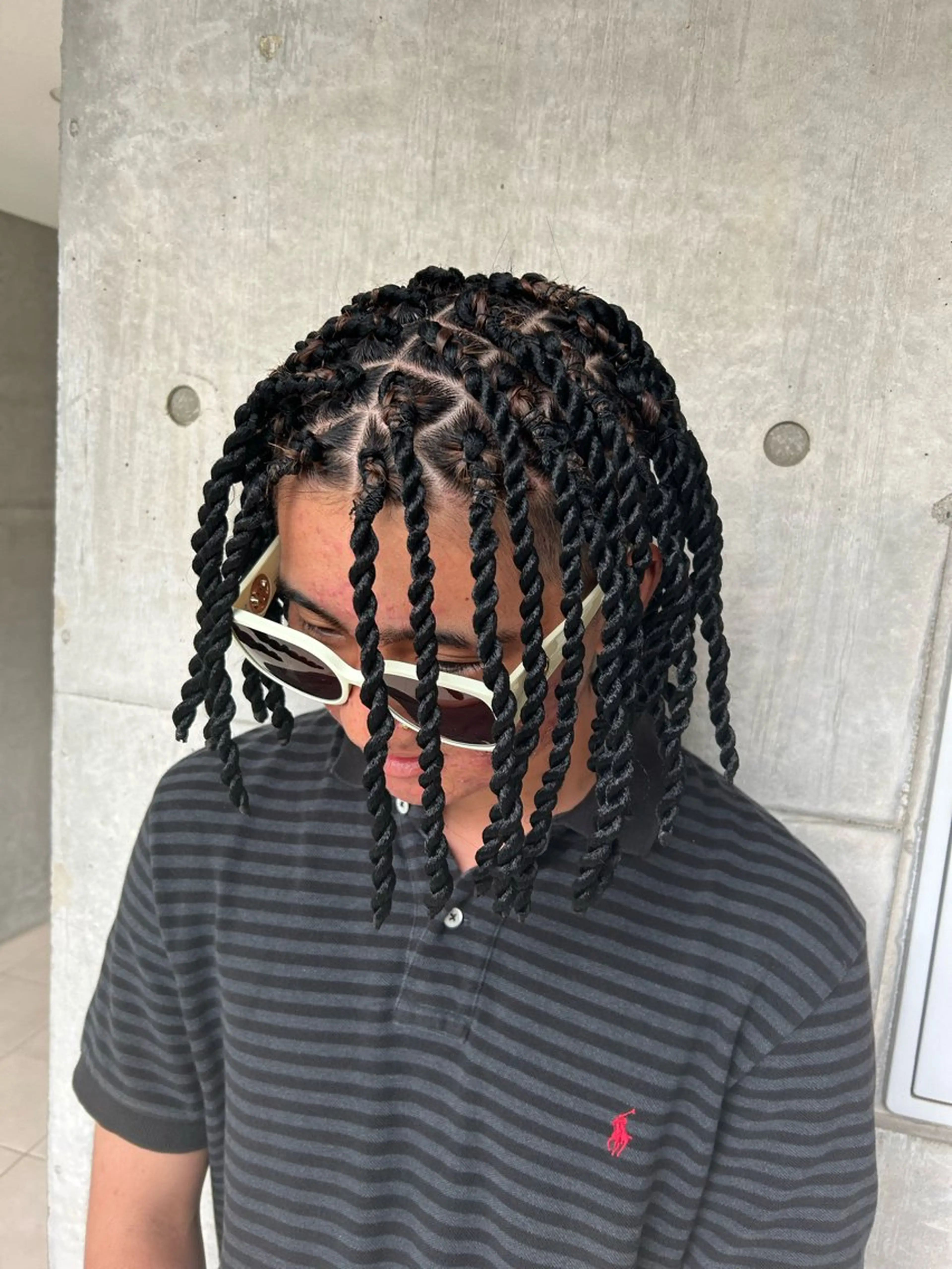 ミディアム メンズ エクステ HONEY TRAP!所属・HARURU🪮✨ ブレイズ海外ヘアのヘアスタイル