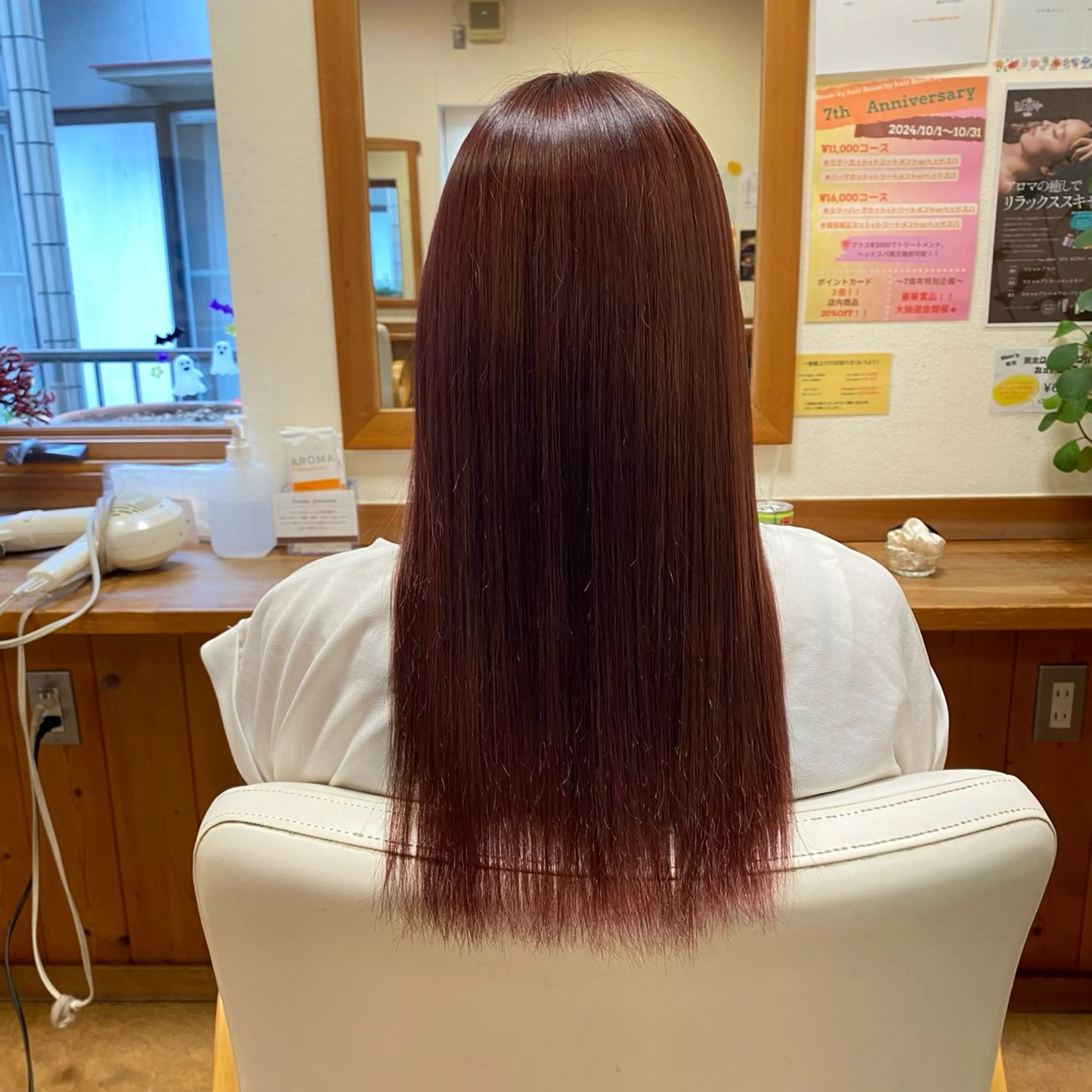 カラー レッドカラー カット ヘアカラー Beam 深澤のヘアスタイル