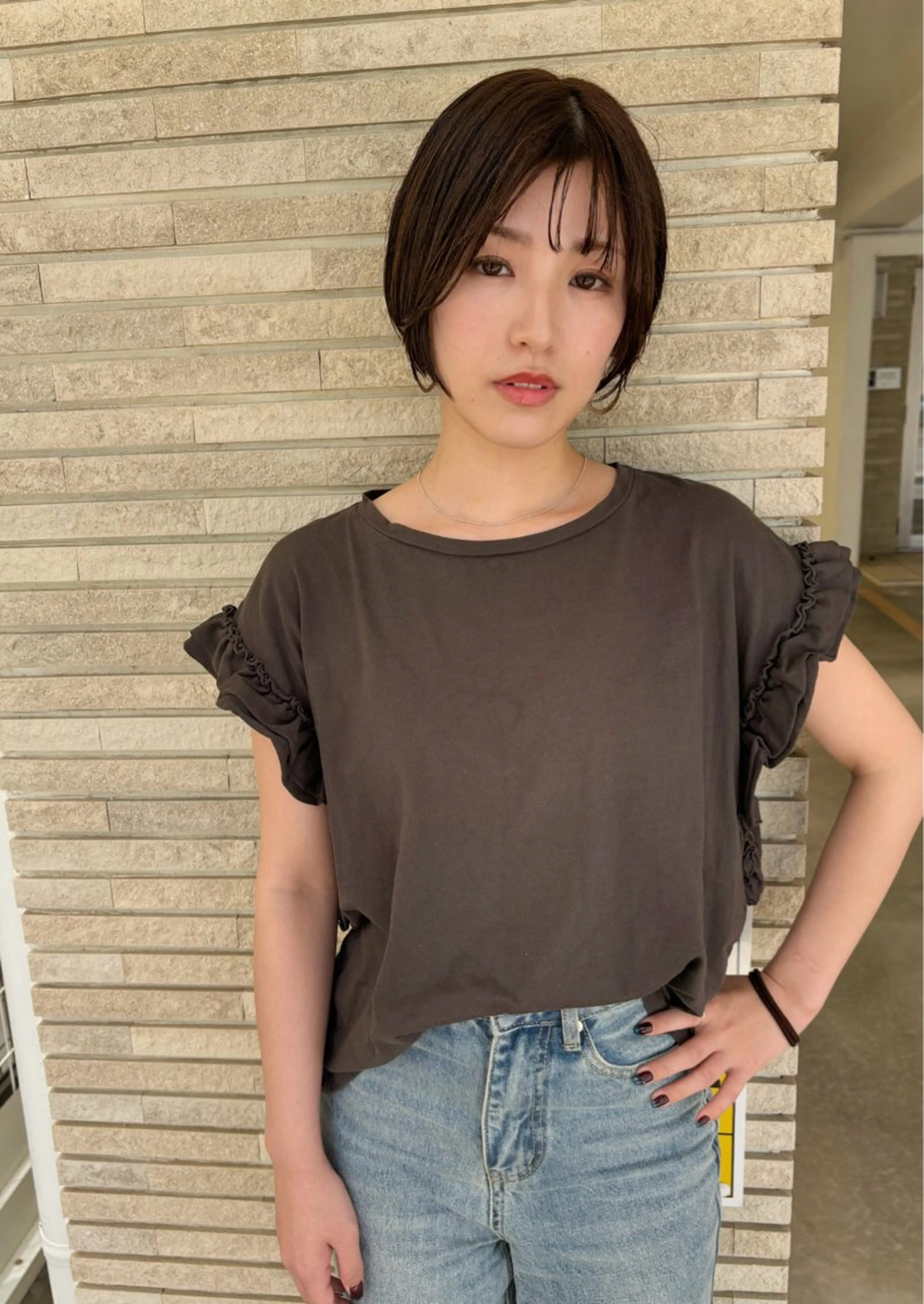 ショート カラー イルミナカラー カット ヘアカラー grand juteのヘアスタイル