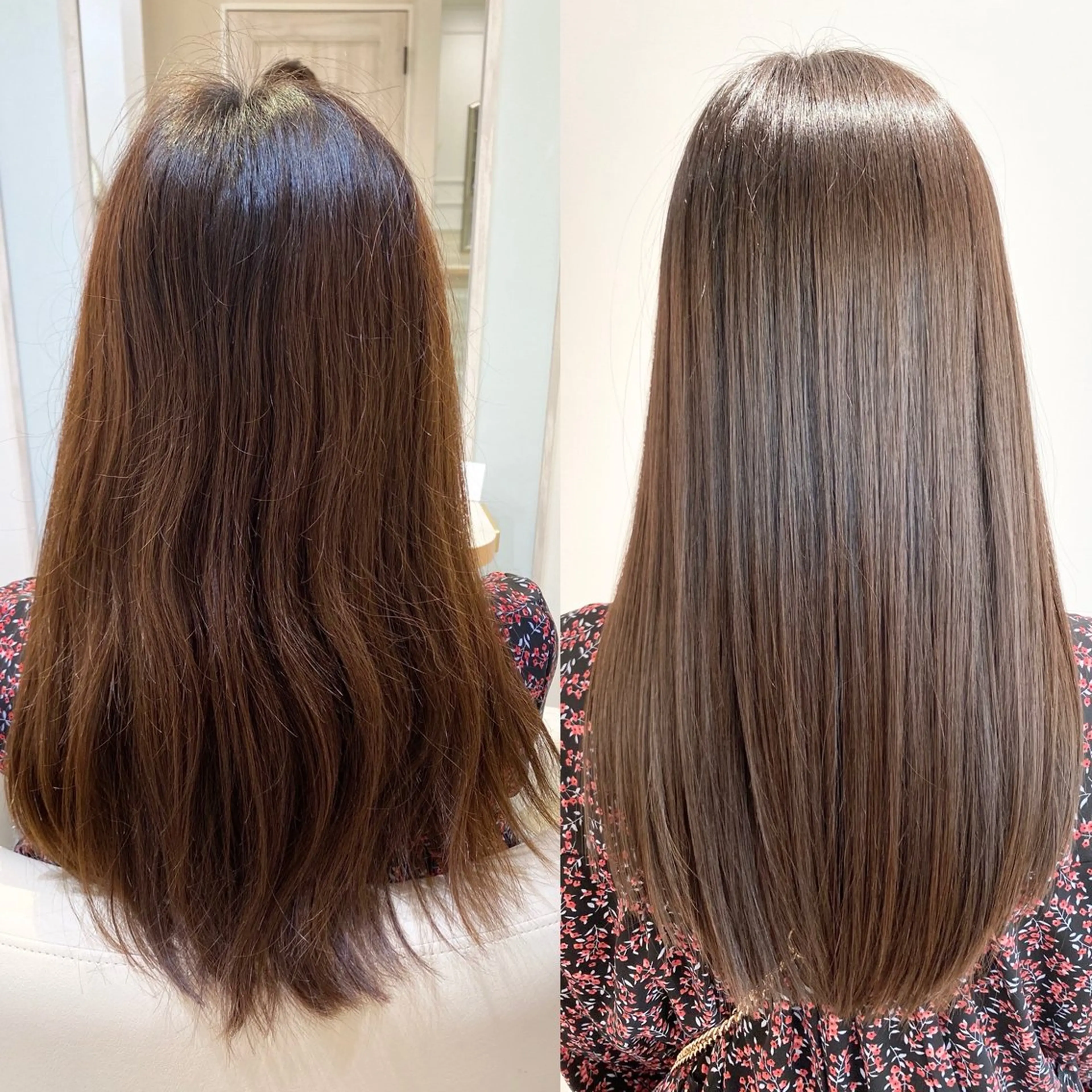 <縮毛卒業!>カット+カラー+髪質改善ストレートトリートメントの写真