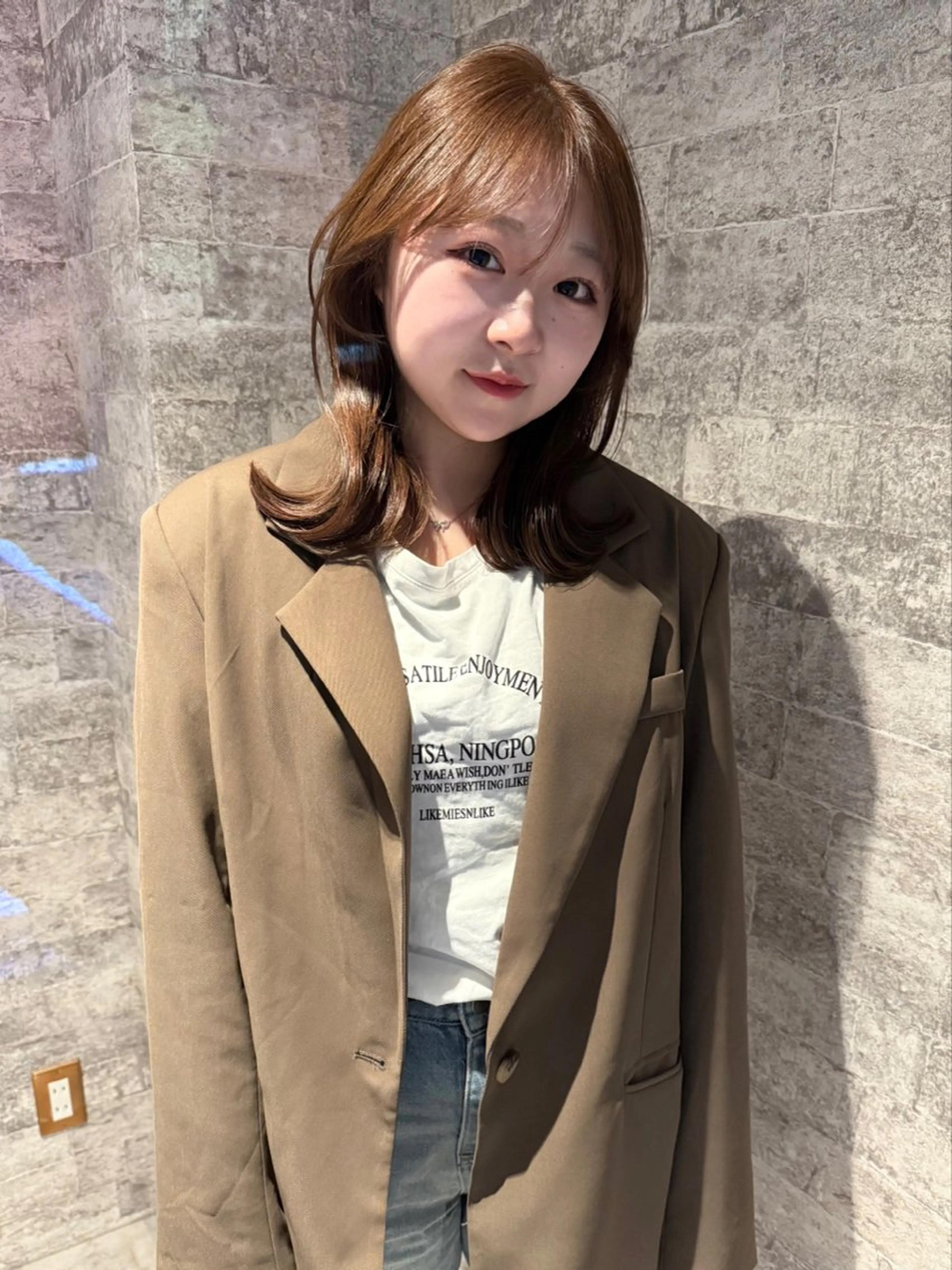 ミディアム カラー ブリーチ ブリーチなしカラー カット ヘアカラー トリートメント mai / linoah˚✧のヘアスタイル