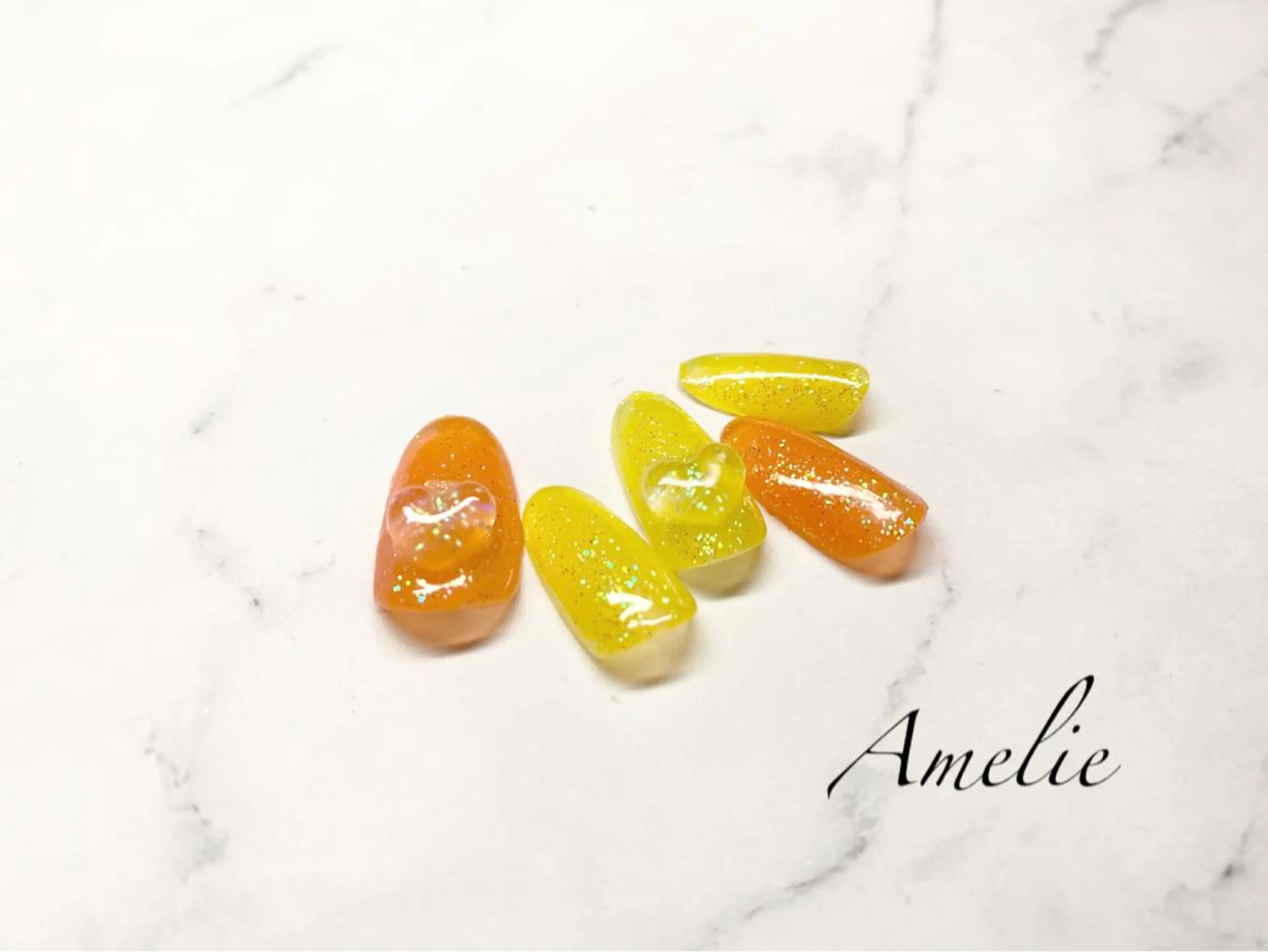 ネイル ハート ぷっくりネイル yo koのネイルデザイン