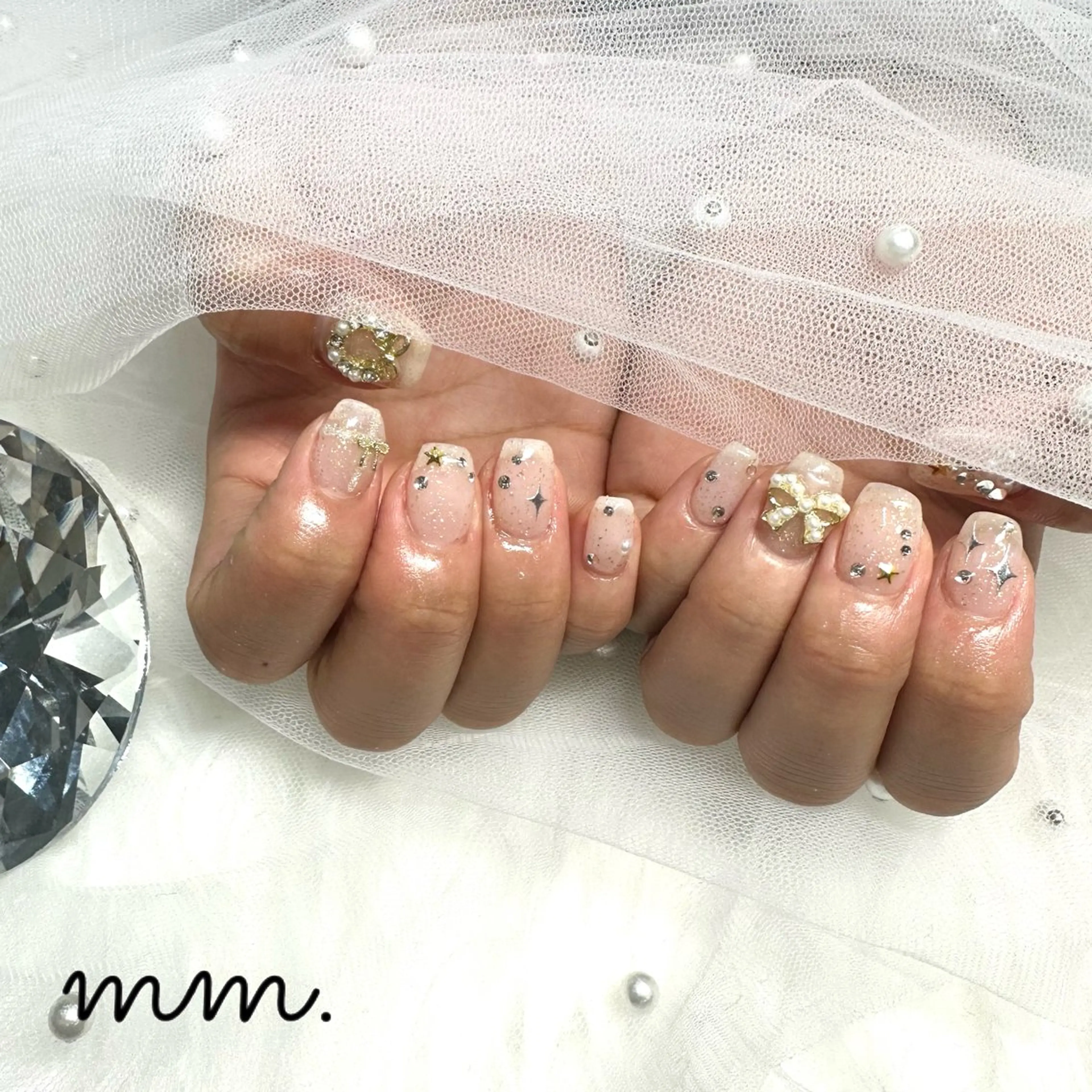 ネイル ハンドネイル 🩷🩵mm.大宮 Riyo🧸🩵🩷のネイルデザイン