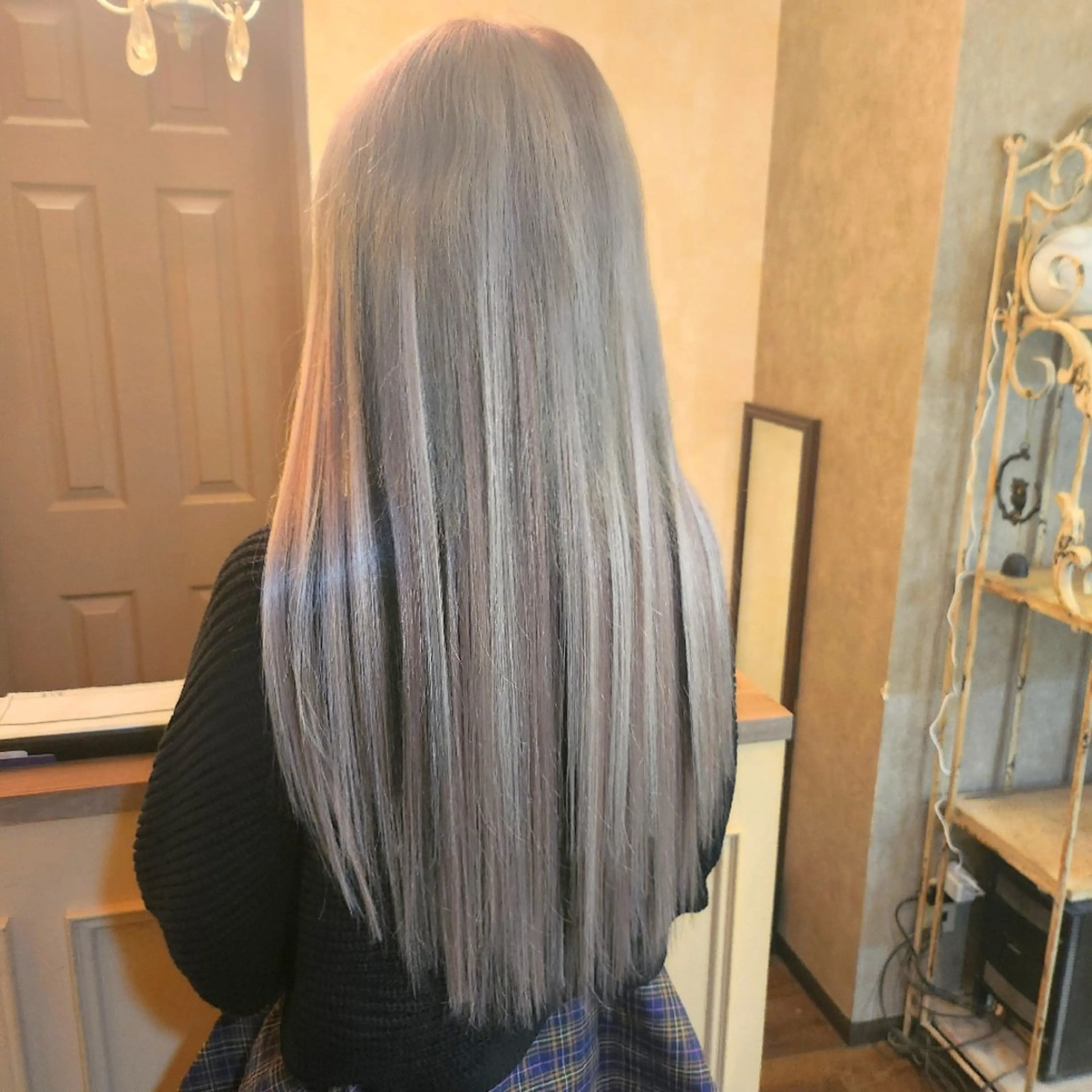 ロング ヘアアレンジ エクステ ロング カット エクステ 田井中 悠紀のヘアスタイル