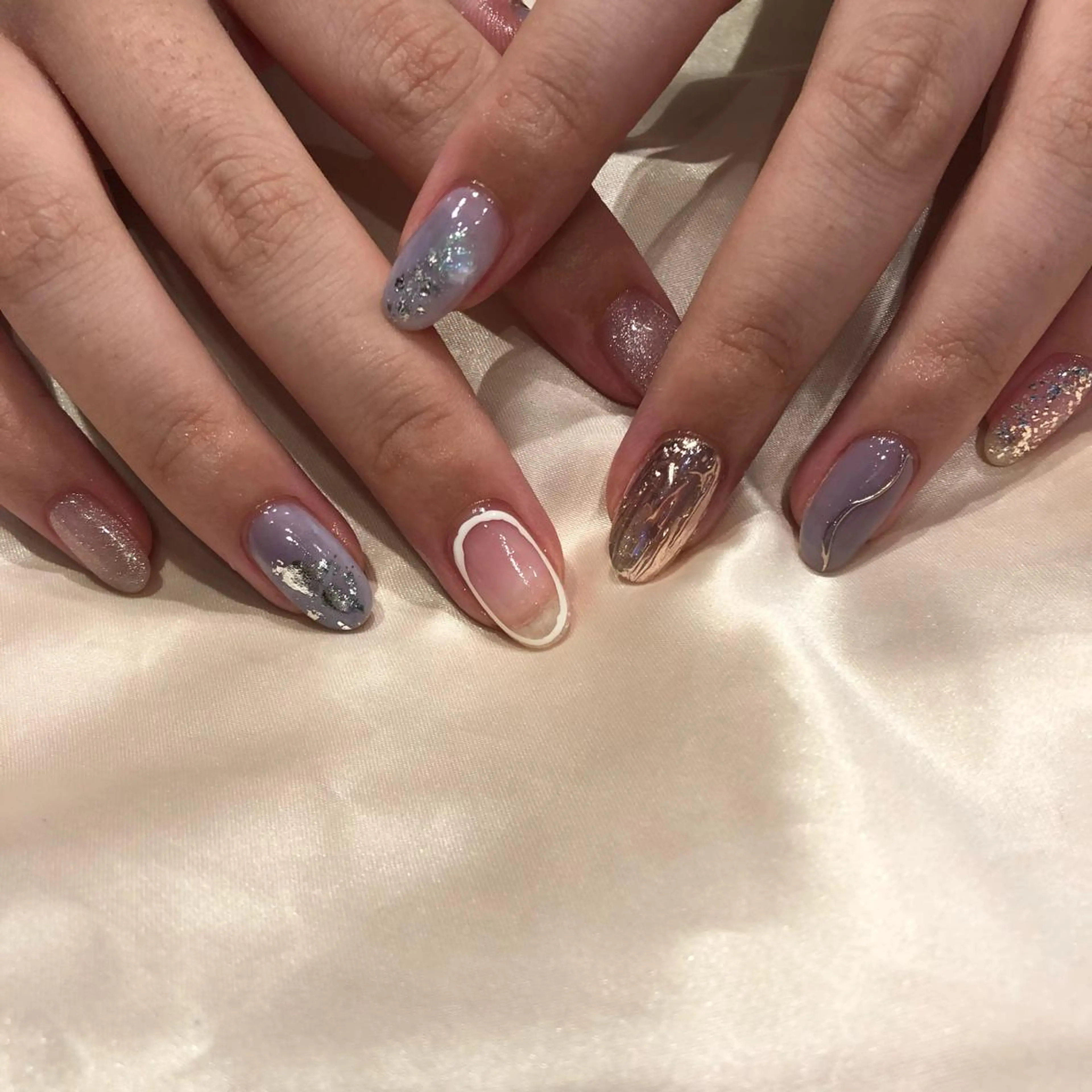 ネイル パラあり！フィルイン 美フォルムのネイルデザイン