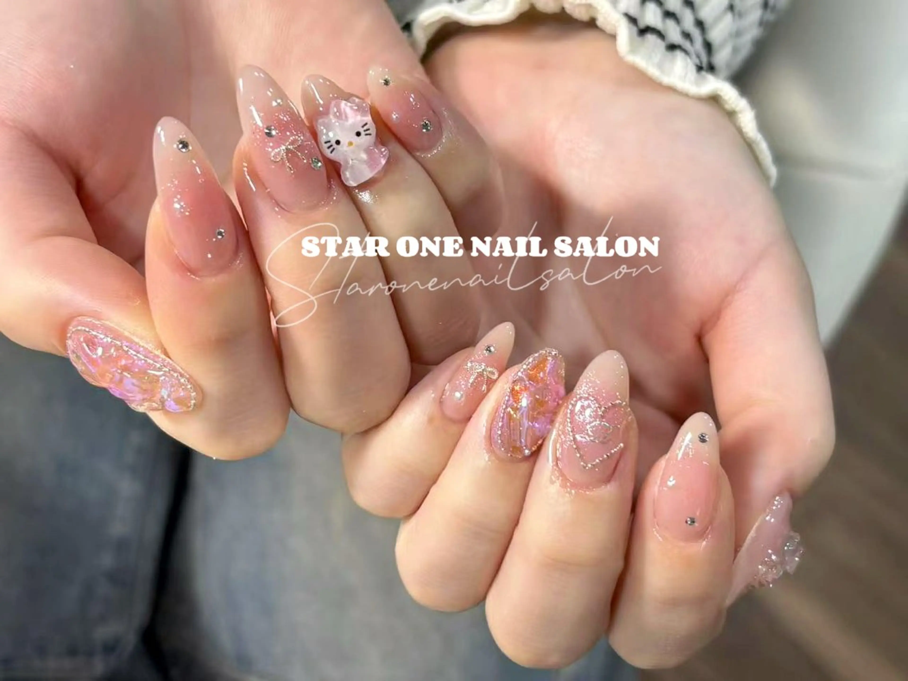 ネイル ハンドネイル 星 あみのネイルデザイン