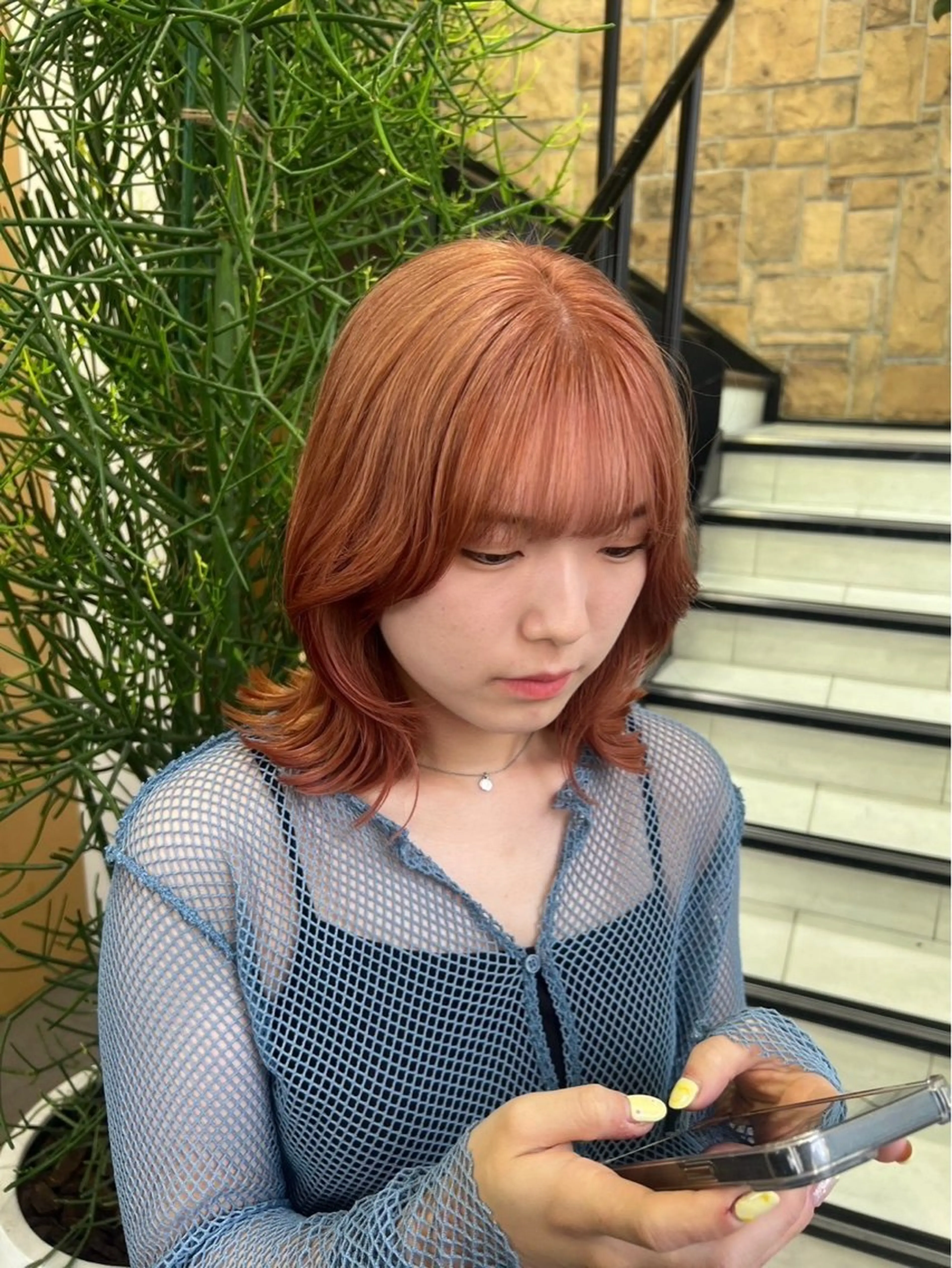 ミディアム レイヤー／マツエク 💋𝑨𝑵𝑵𝑨のヘアスタイル