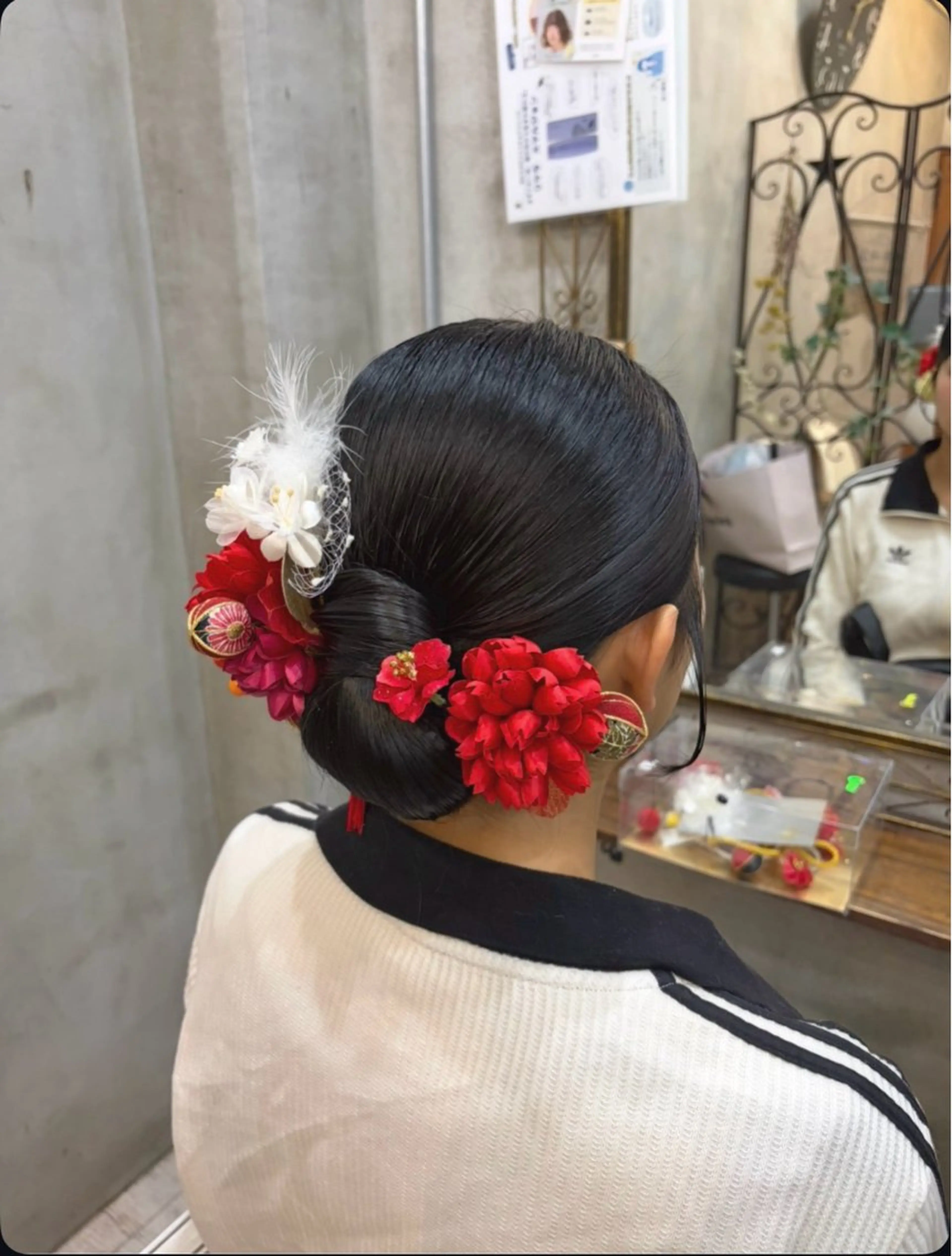 ミディアム ヘアアレンジ ヘアセット 中村 優花のヘアスタイル