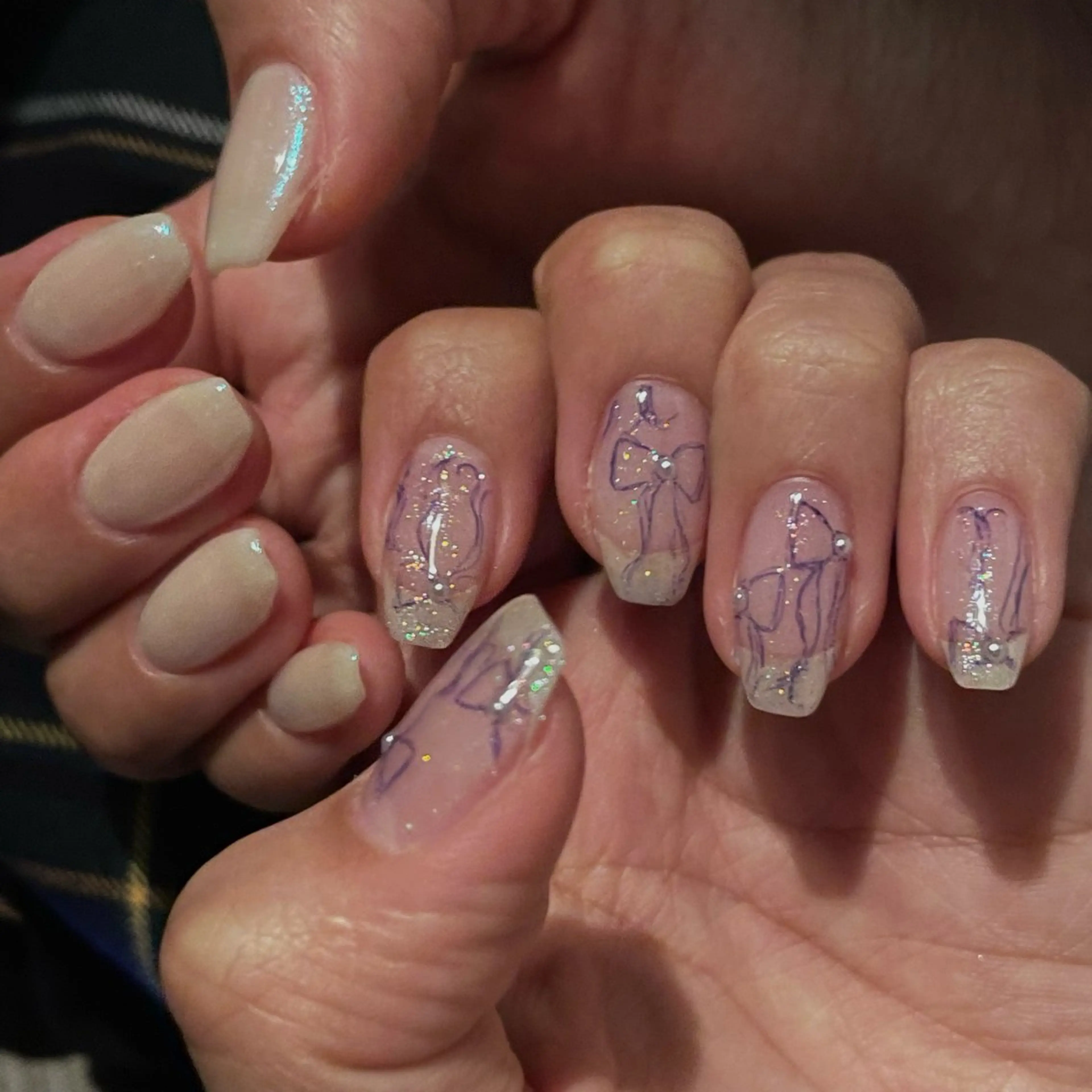 ネイル ざんねん負け犬ちゃん 南堀江のネイルデザイン