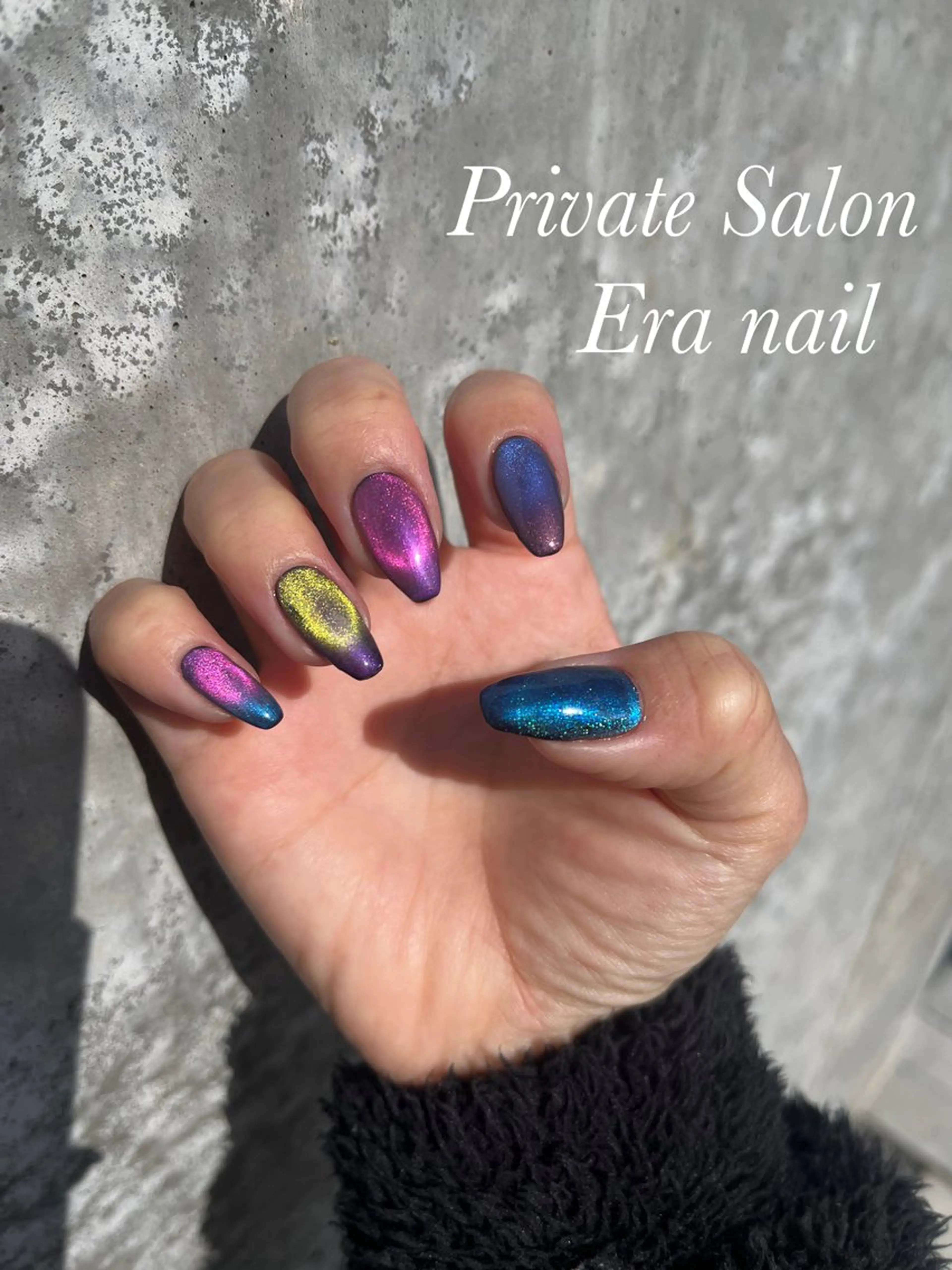 ネイル マグネットネイル ハンドネイル Era nailのネイルデザイン