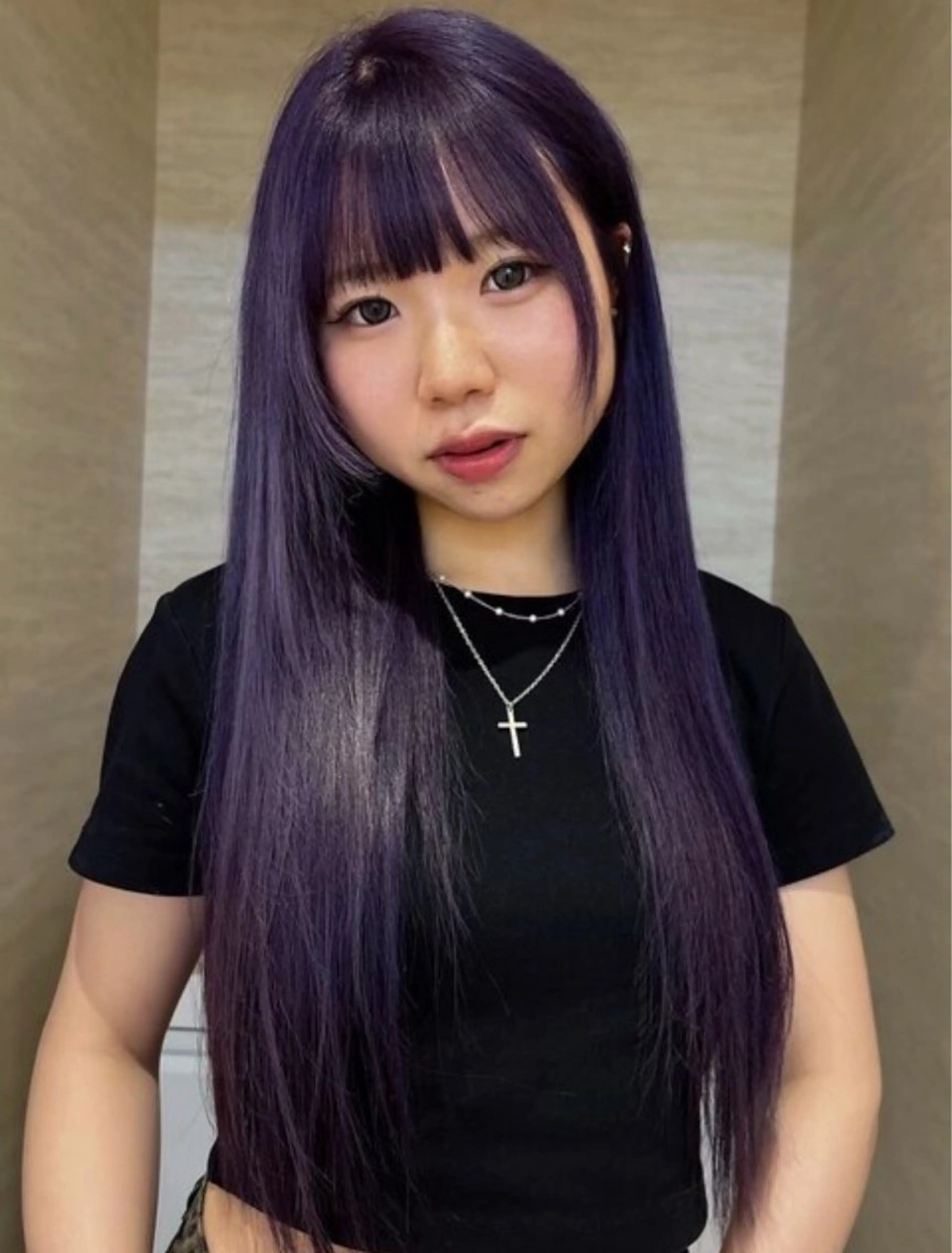 ロング カラー カット ヘアカラー トリートメント くびれヘア/髪質改善 はるのヘアスタイル