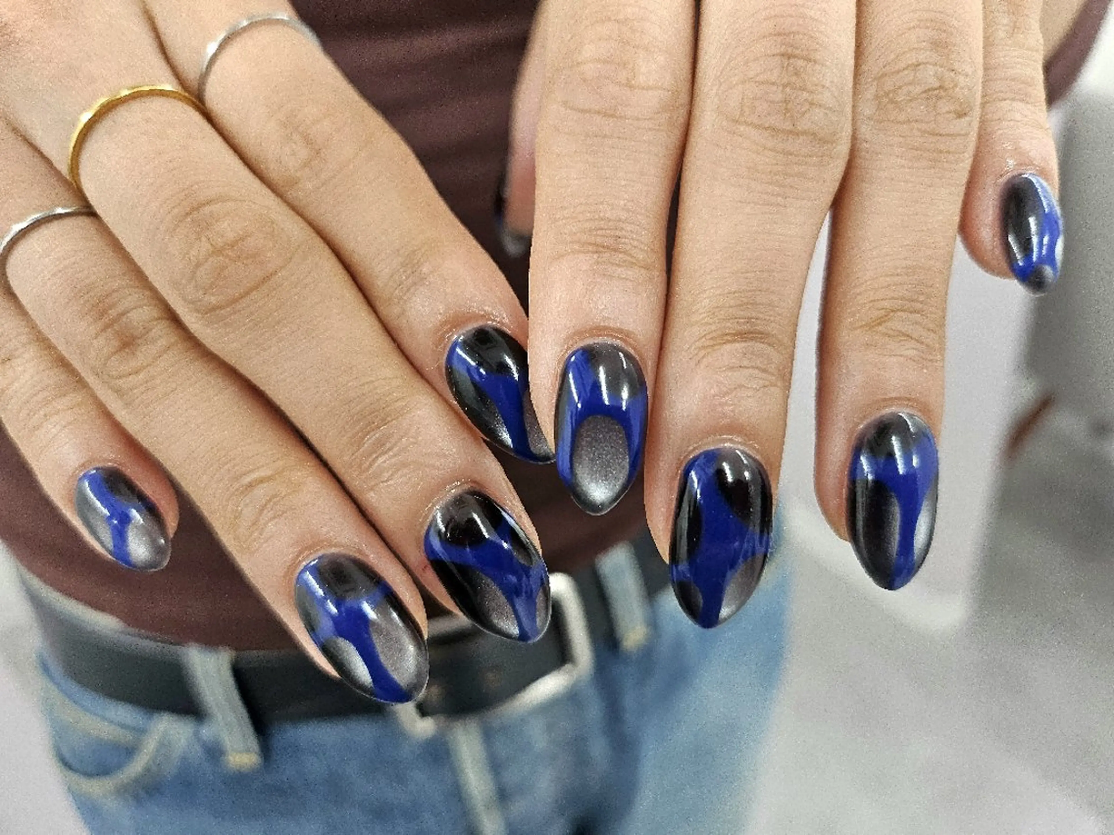 ネイル ジェルネイル マグネットネイル 持ち込み パラジェル ハンドネイル puku nail 🌼kazu🌼のネイルデザイン