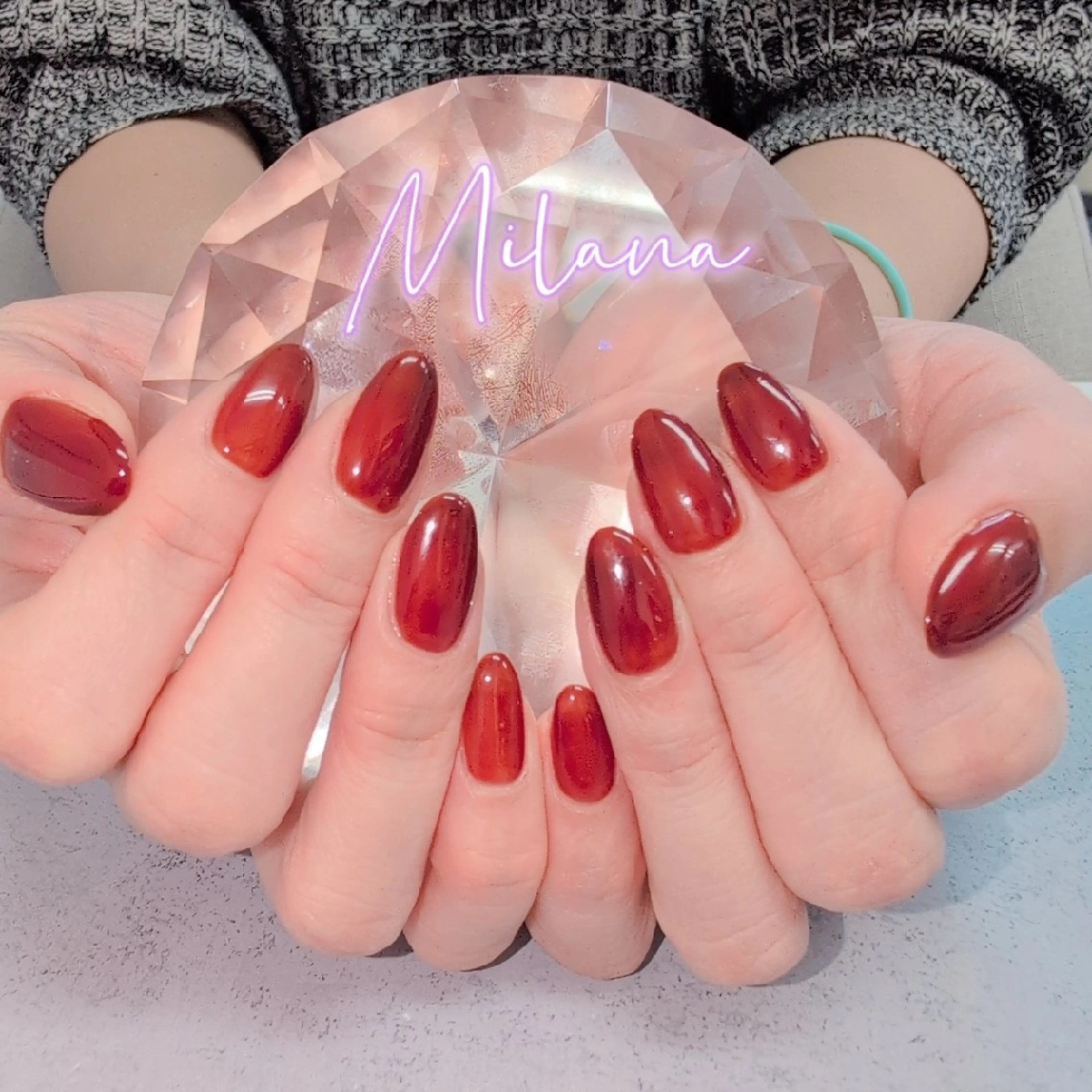 ネイル ワンカラーネイル ハンドネイル Milana 川瀬のネイルデザイン