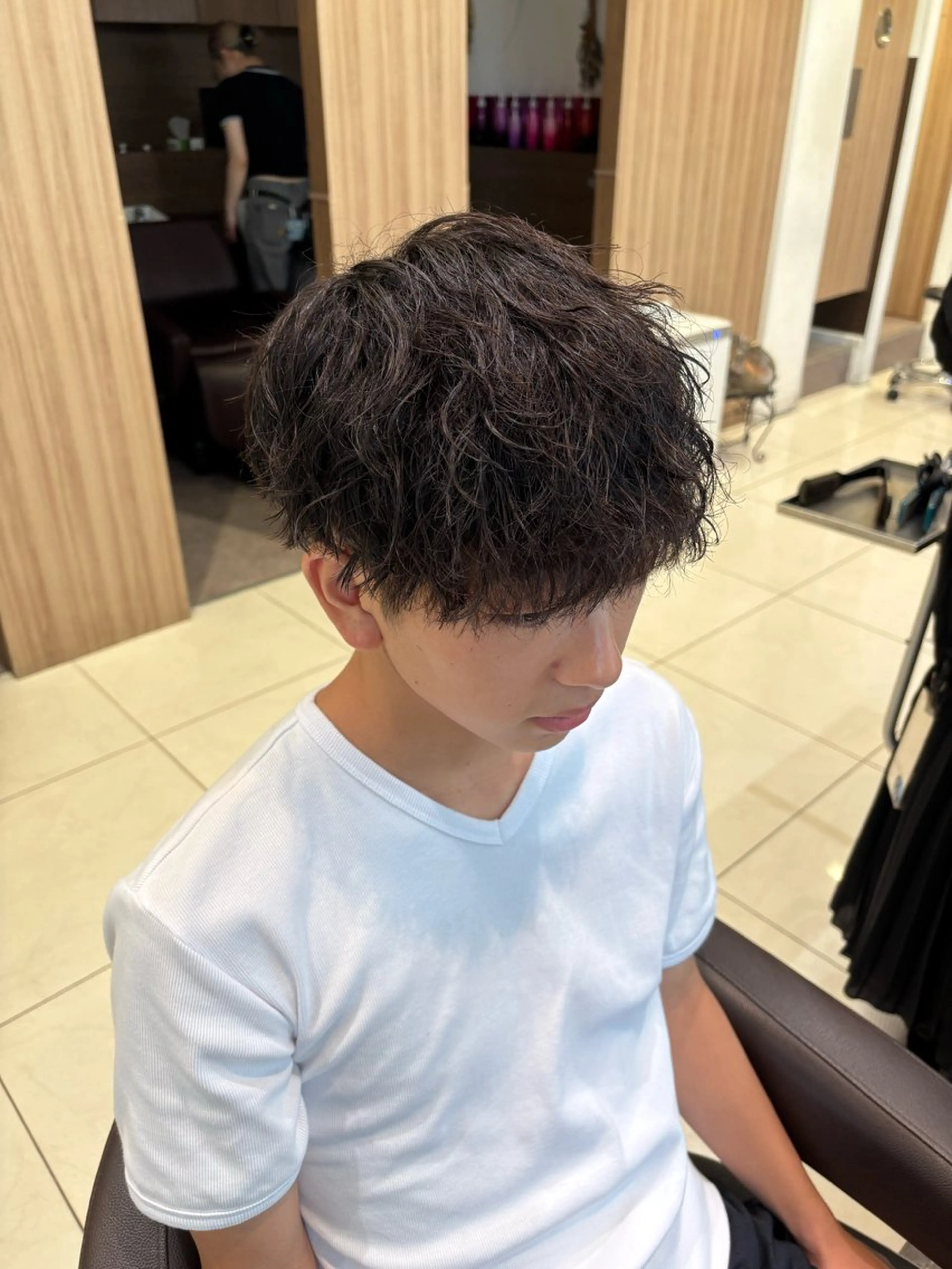 パーマ メンズ メンズパーマ ツイストスパイラルパーマ スパイラルパーマ カット パーマ ブリーチ/パーマ 縮毛/レイヤーaoiのヘアスタイル