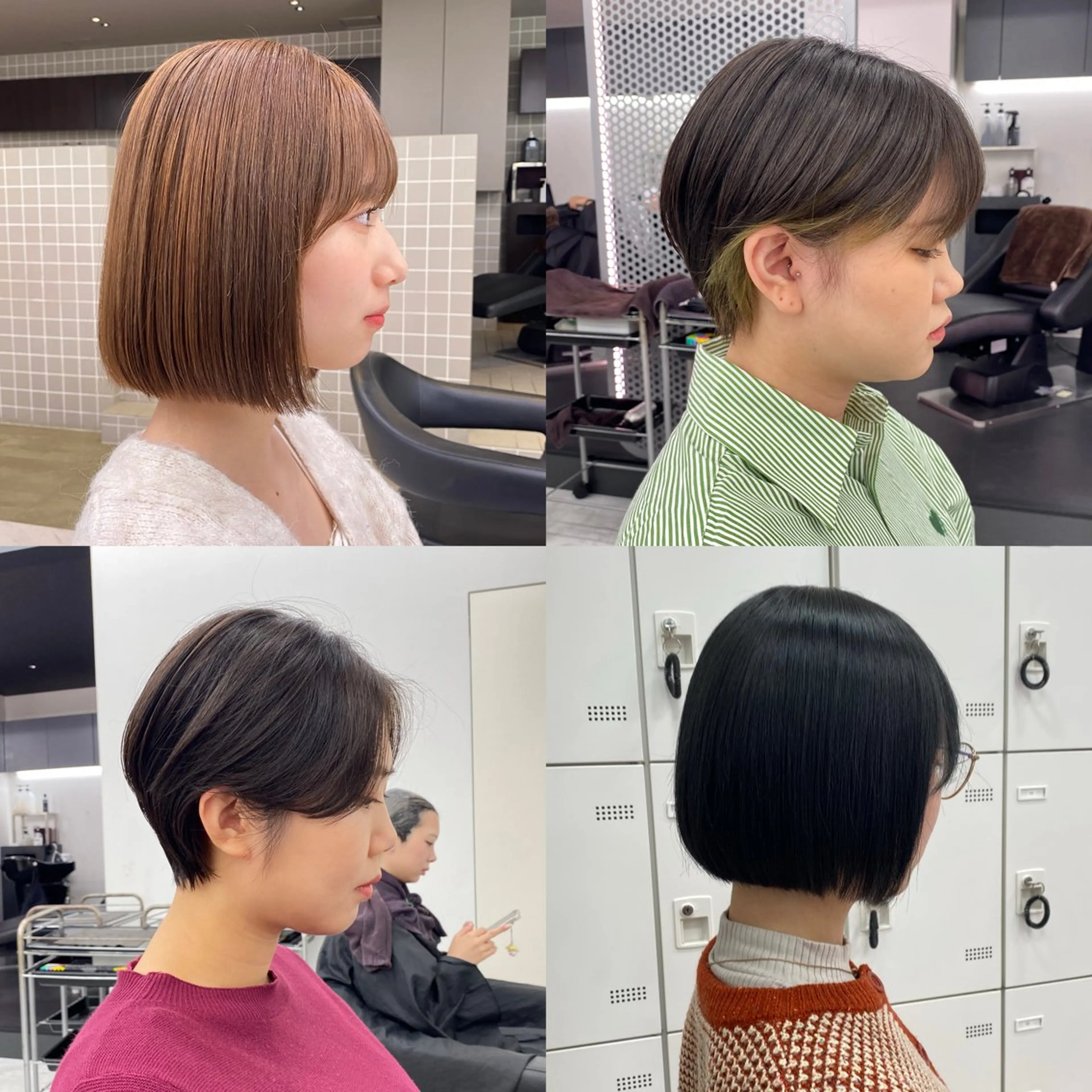 ショート 🥯縮毛/レイヤー/ ベージュヘア🥯のヘアスタイル