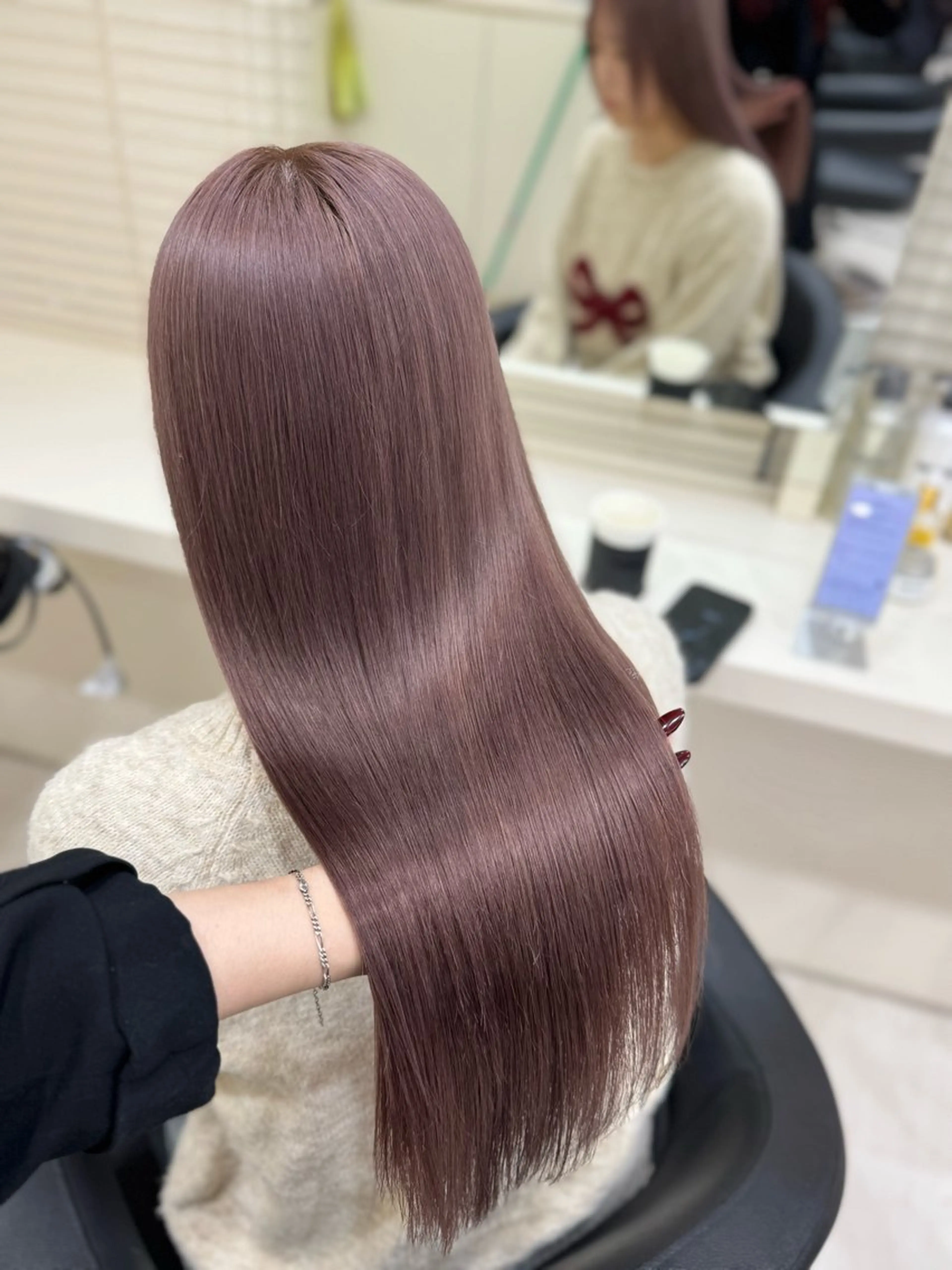 ロング カラー ヘアカラー 🤍韓国大人っぽ ベージュMAI🤍のヘアスタイル