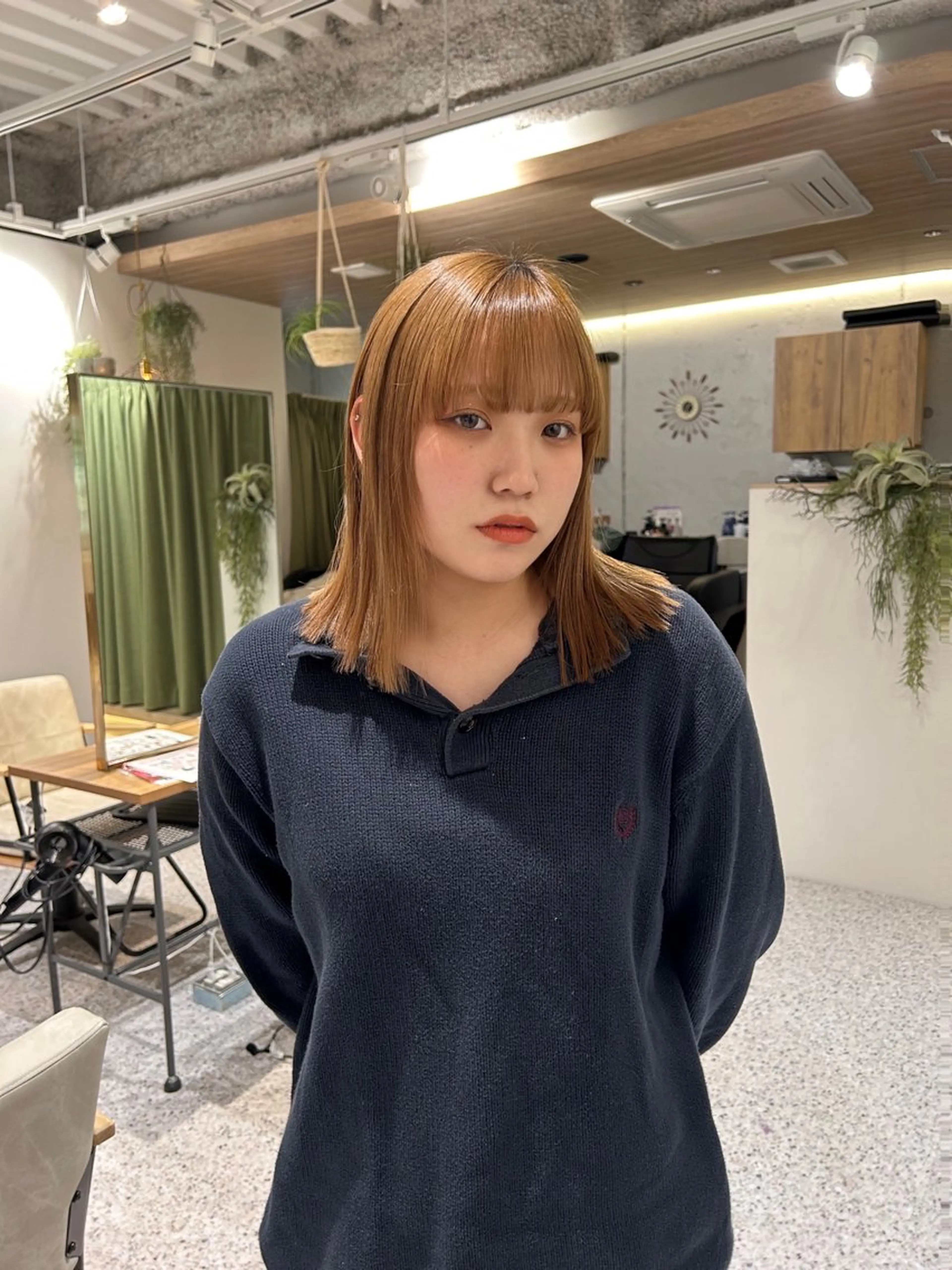 ミディアム ヘアカラー hair&eye🎀 /momoKaのヘアスタイル