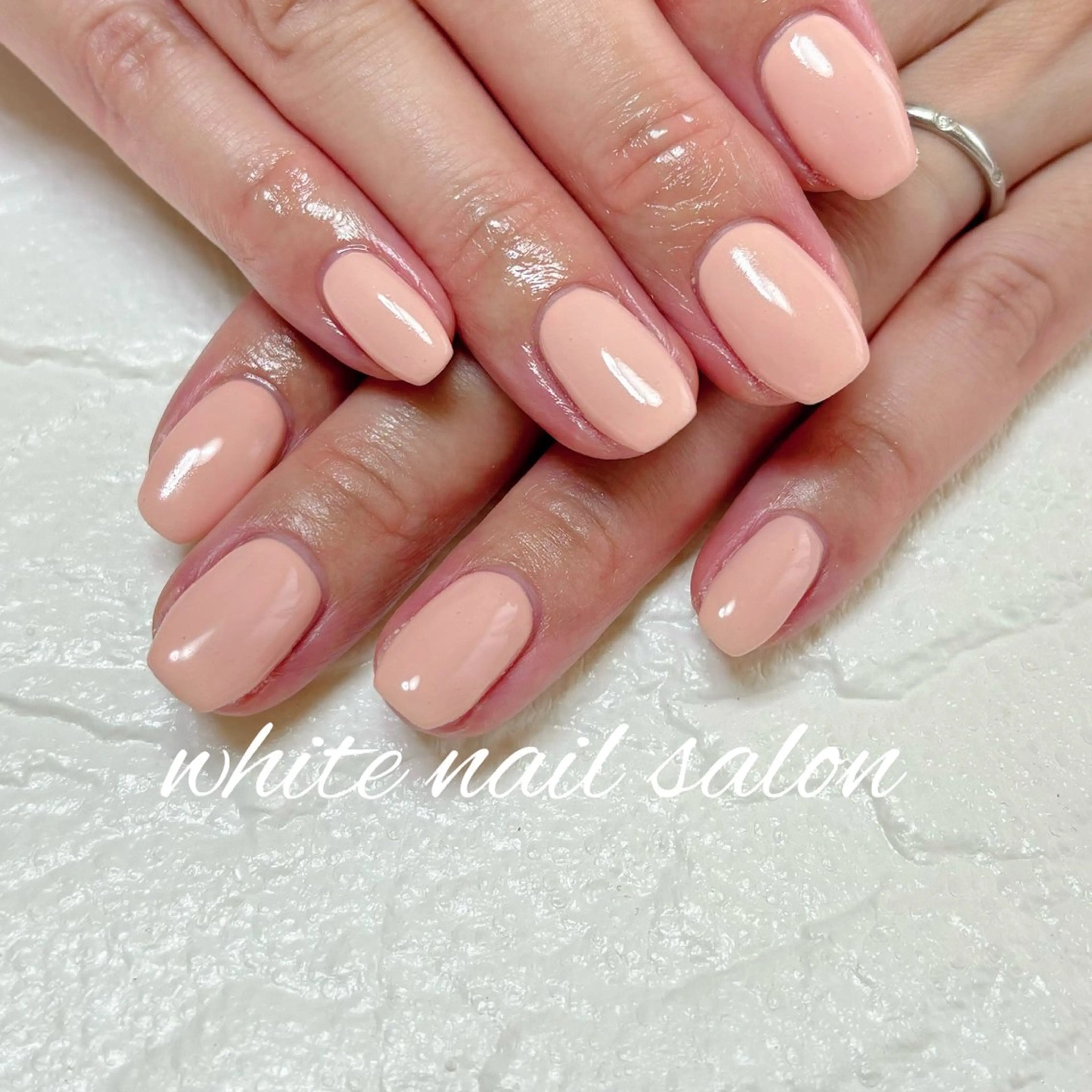 ネイル フットネイル シンプルネイル white nail salonのネイルデザイン