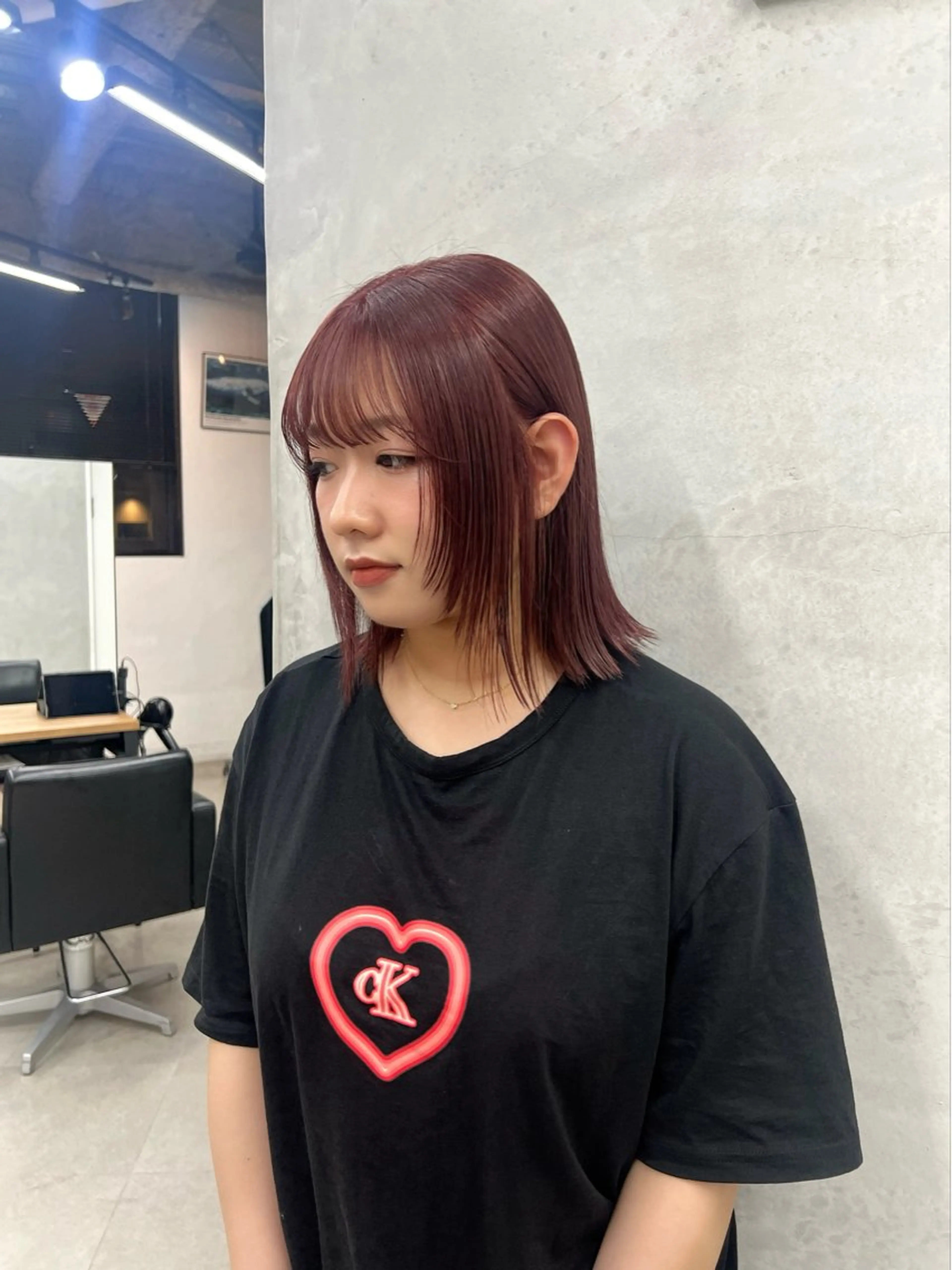 ミディアム 暖色カラー/レイヤー カット☁️MEI☁️のヘアスタイル