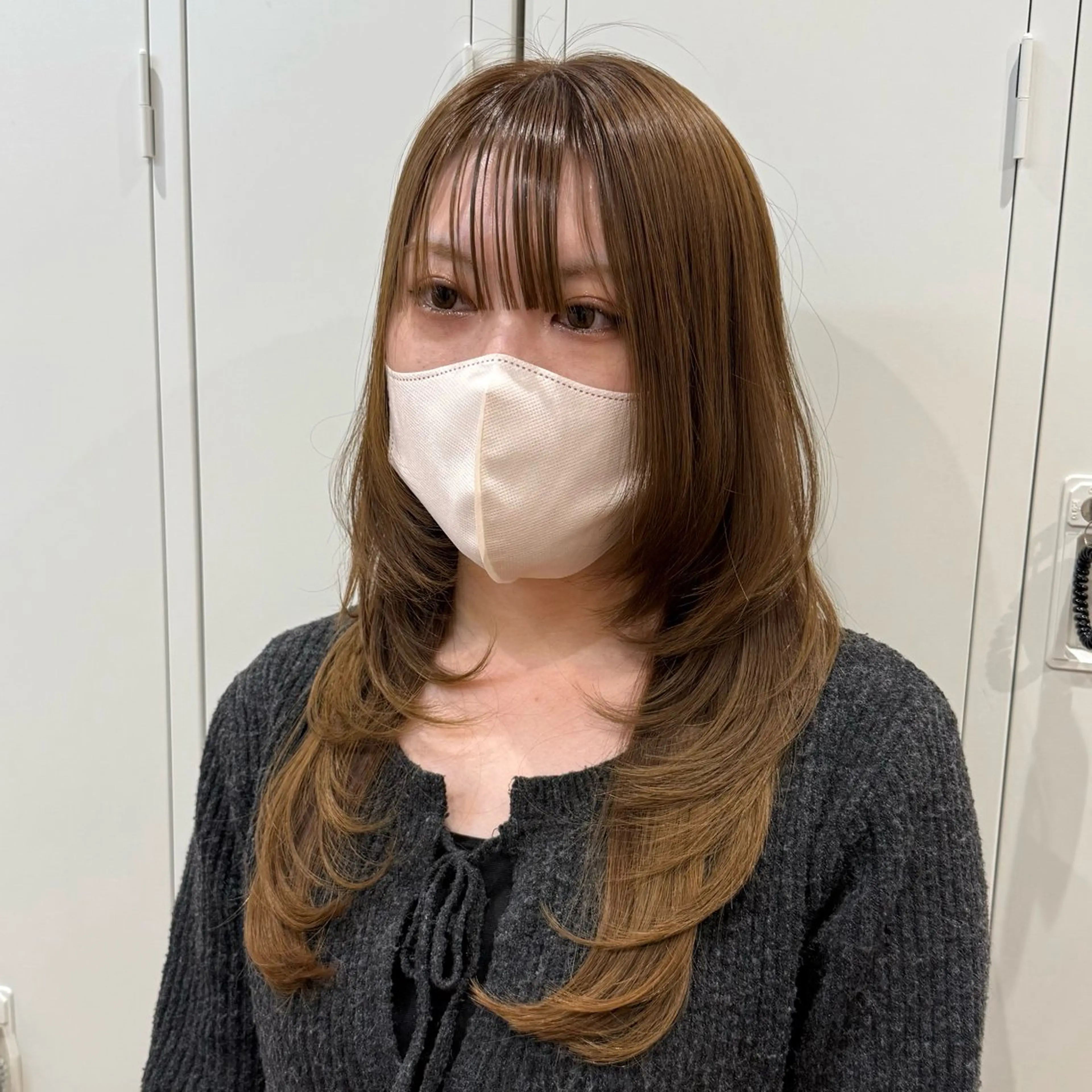 ロング カラー ヘアアレンジ カット ヘアカラー キヨミ 韓国レイヤーカットのヘアスタイル