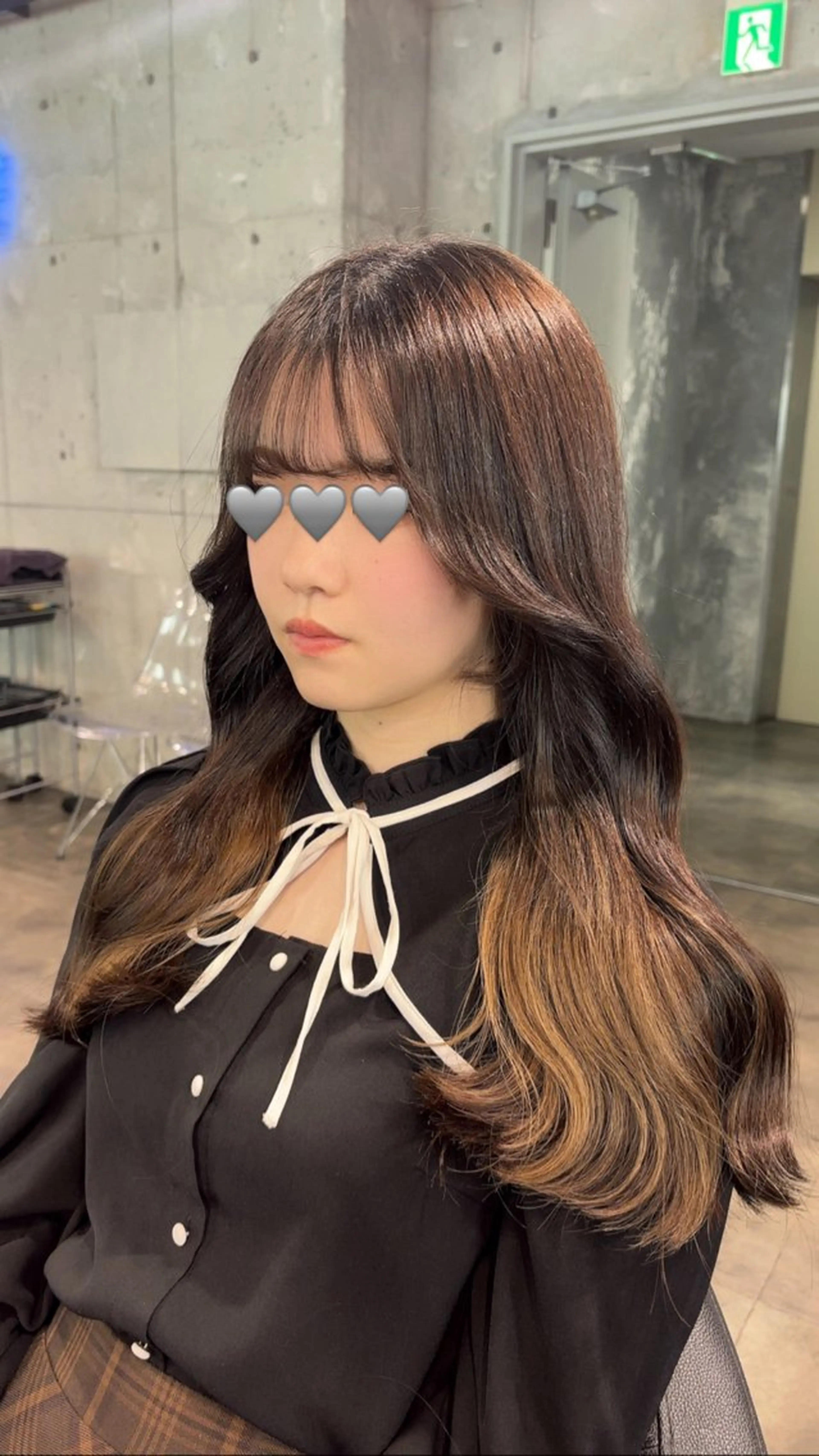 セミロング 顔周りカット 韓国風ヘア alicetokyo 🦋宮葉🦋のマツエク・マツパデザイン