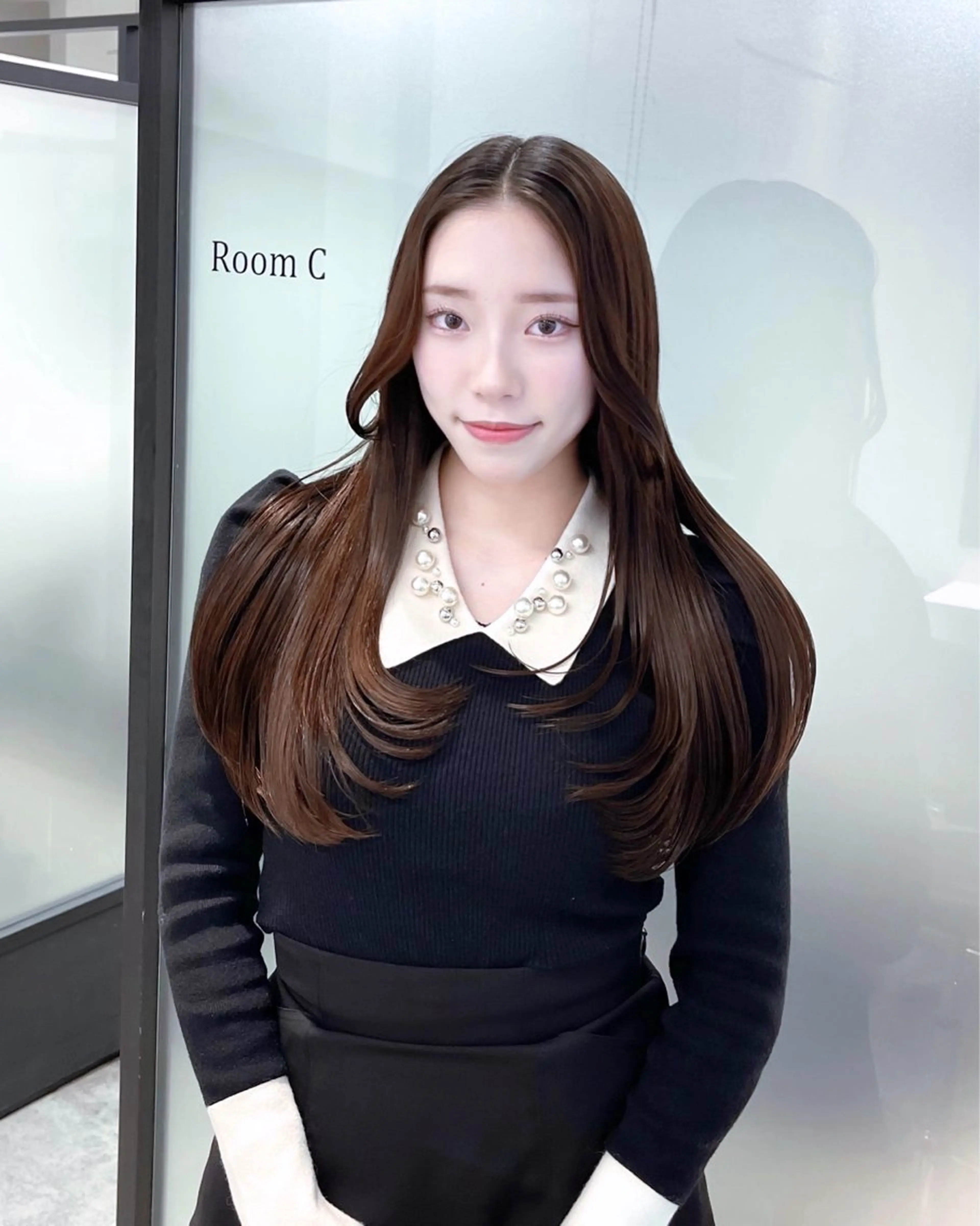 ロング 韓国風ヘア レイヤーカット カット ヘアカラー トリートメント 韓国レイヤーカット 髪質改善▫️水野有真のヘアスタイル