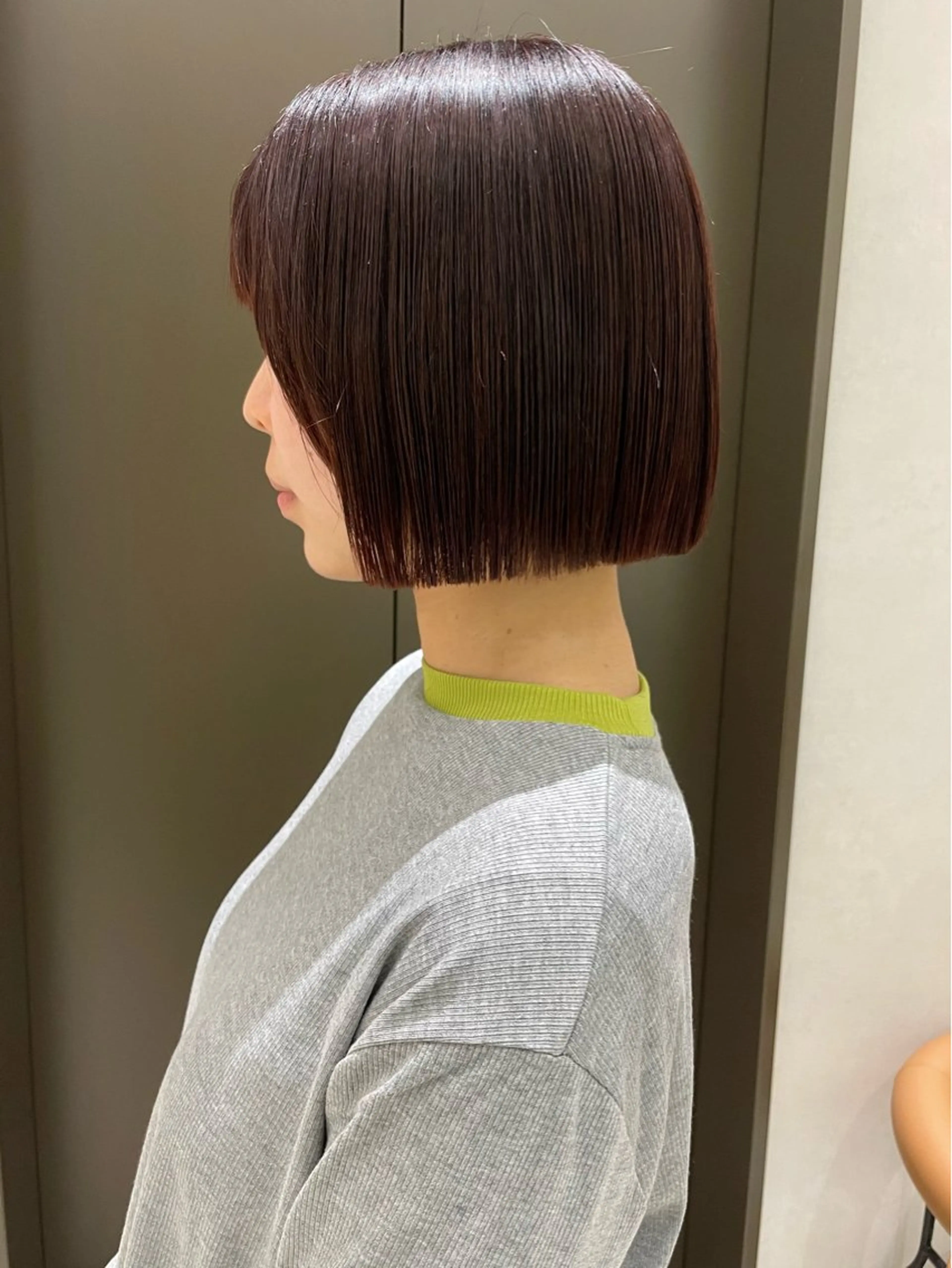 ショート ボブ 髪質改善 縮毛矯正 石川玲菜/ 髪質改善ボブ/メンズのヘアスタイル