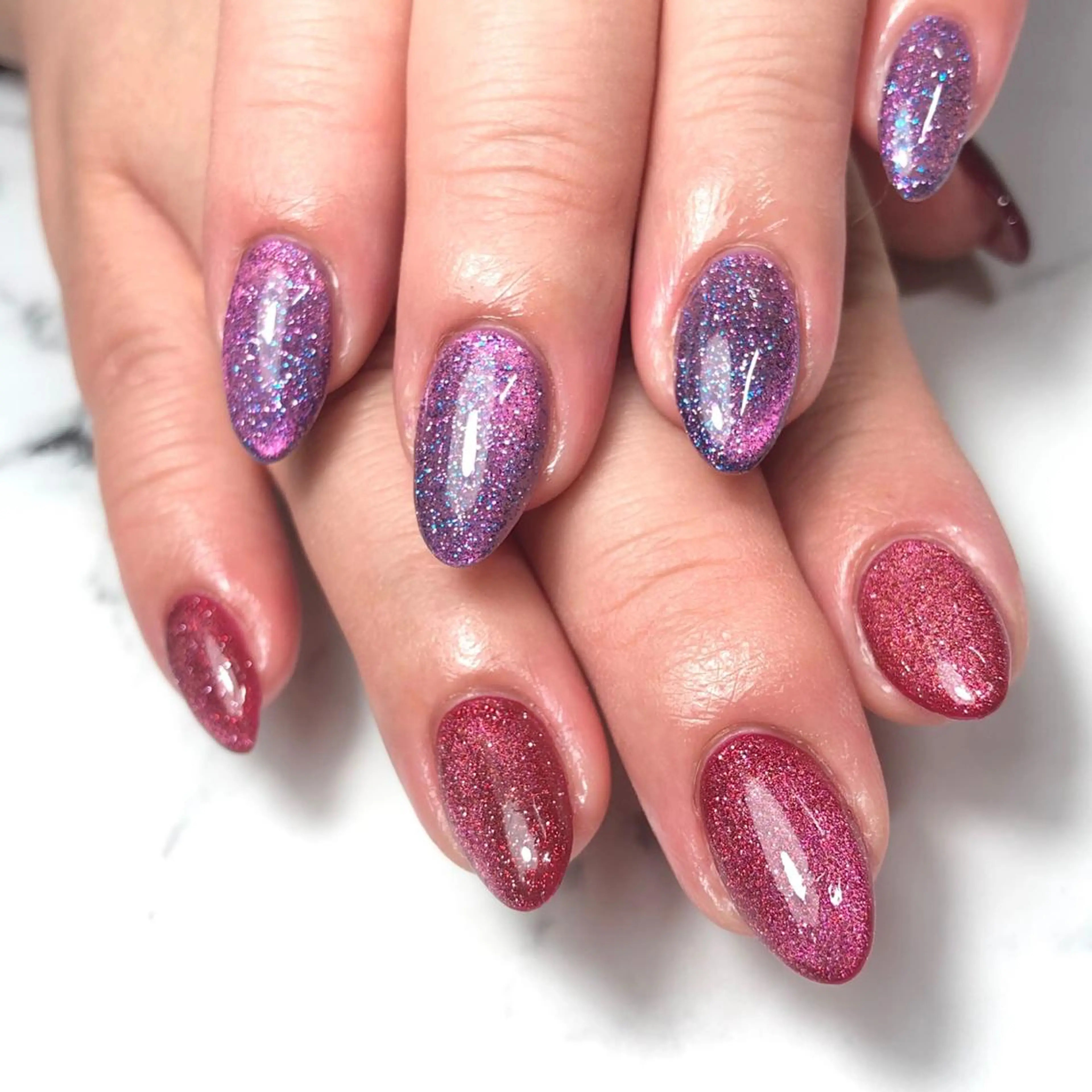 ネイル アートネイル 韓国ネイル マグネットネイル ワンカラーネイル ピンク ハンドネイル NAIL NOWのネイルデザイン