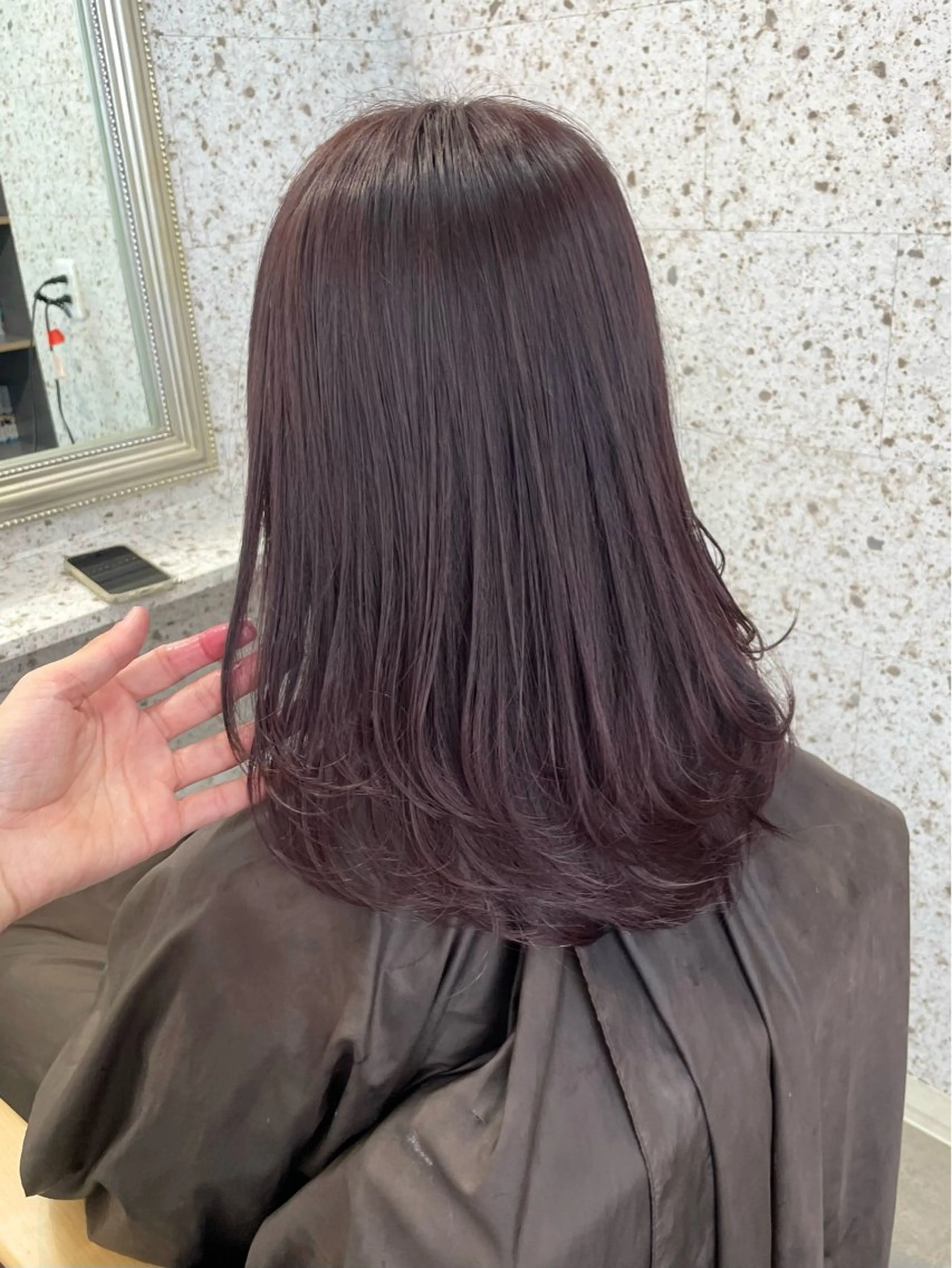セミロング カラー ブラウンカラー ピンクカラー ピンクブラウン ヘアカラー トリートメント SHOTO ハイトー ン/ブロンドカラーのヘアスタイル