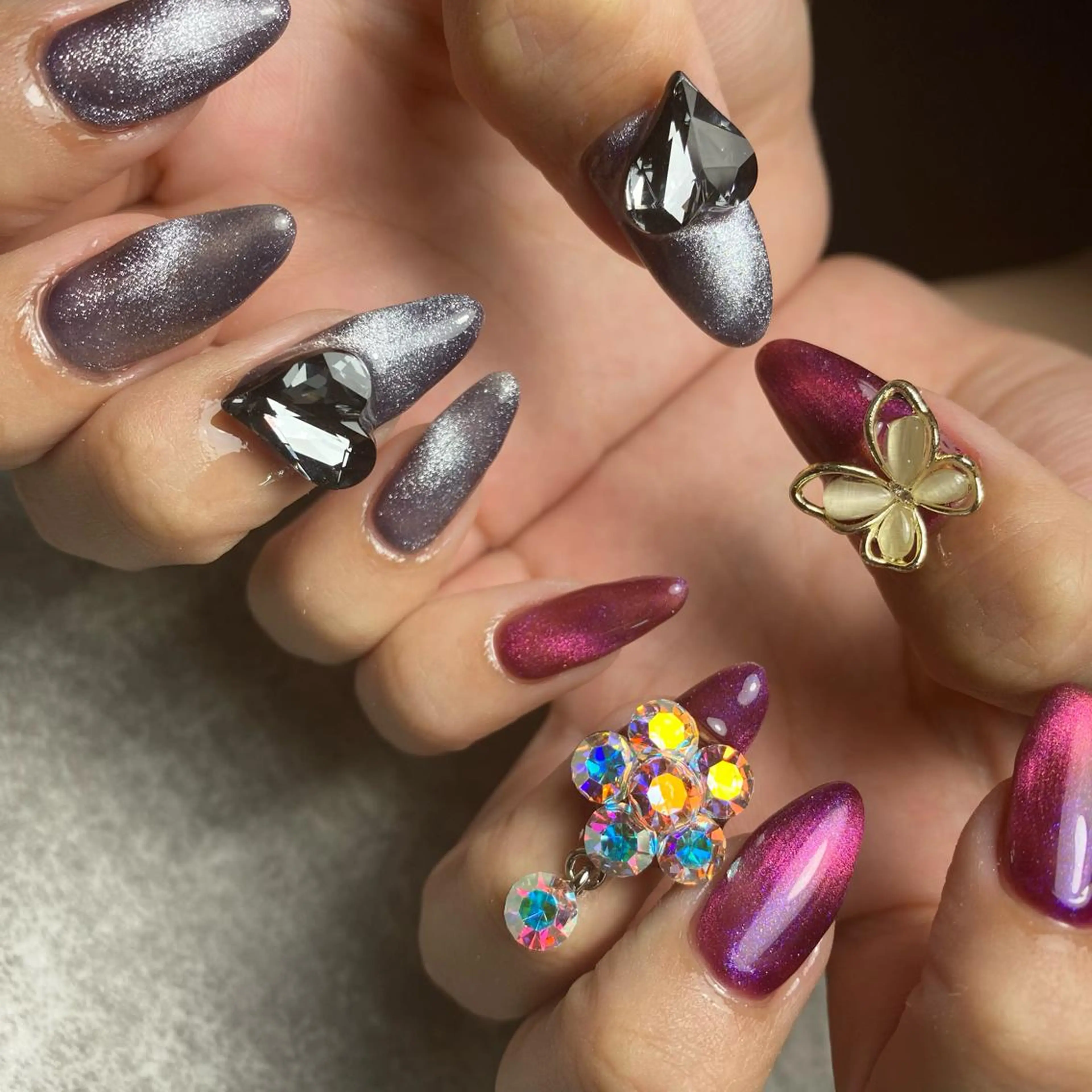 ネイル マグネットネイル ハンドネイル yuki nail...のネイルデザイン