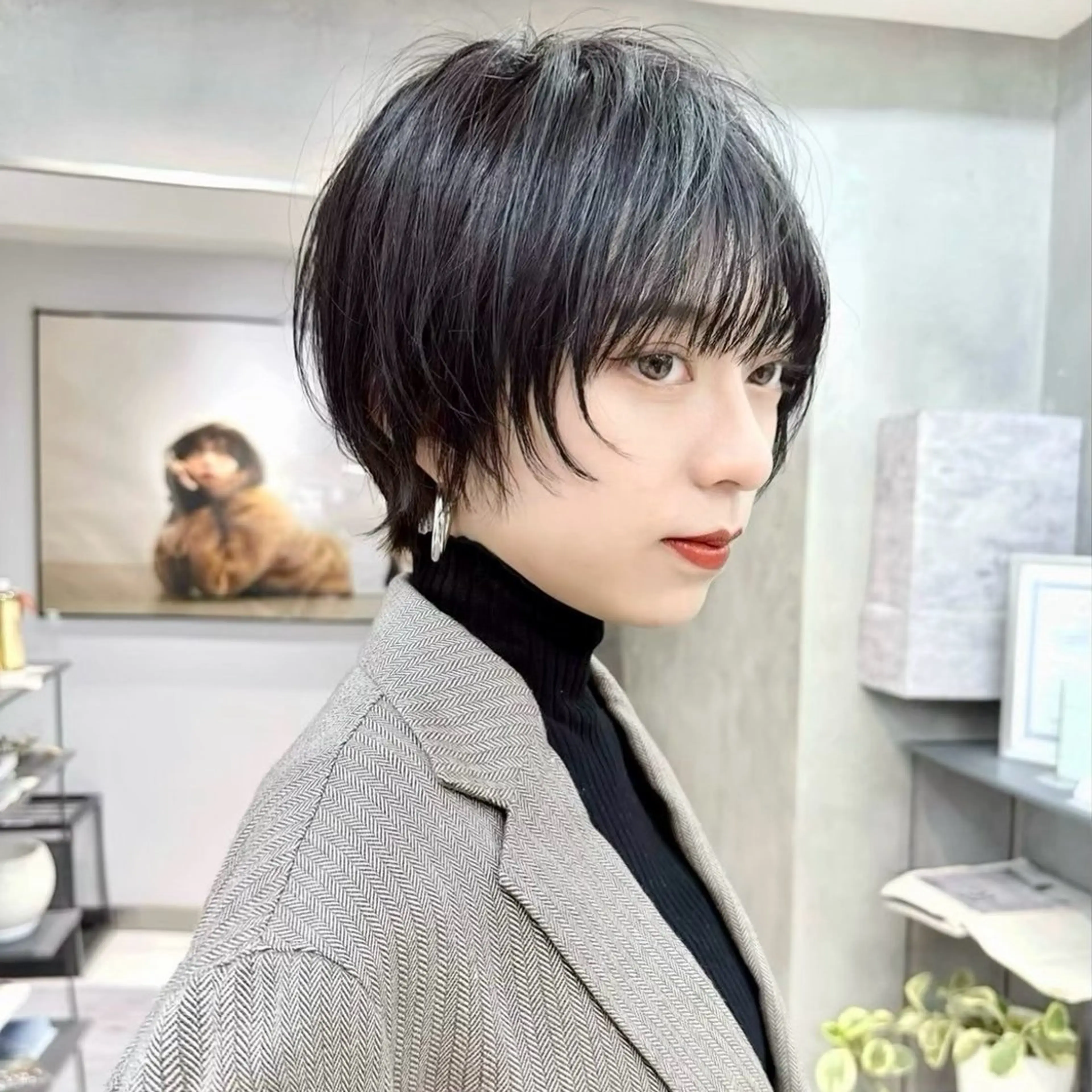 ショート カラー ヘアカラー Hiroto/表参道 /暗髪/モード♠️のヘアスタイル