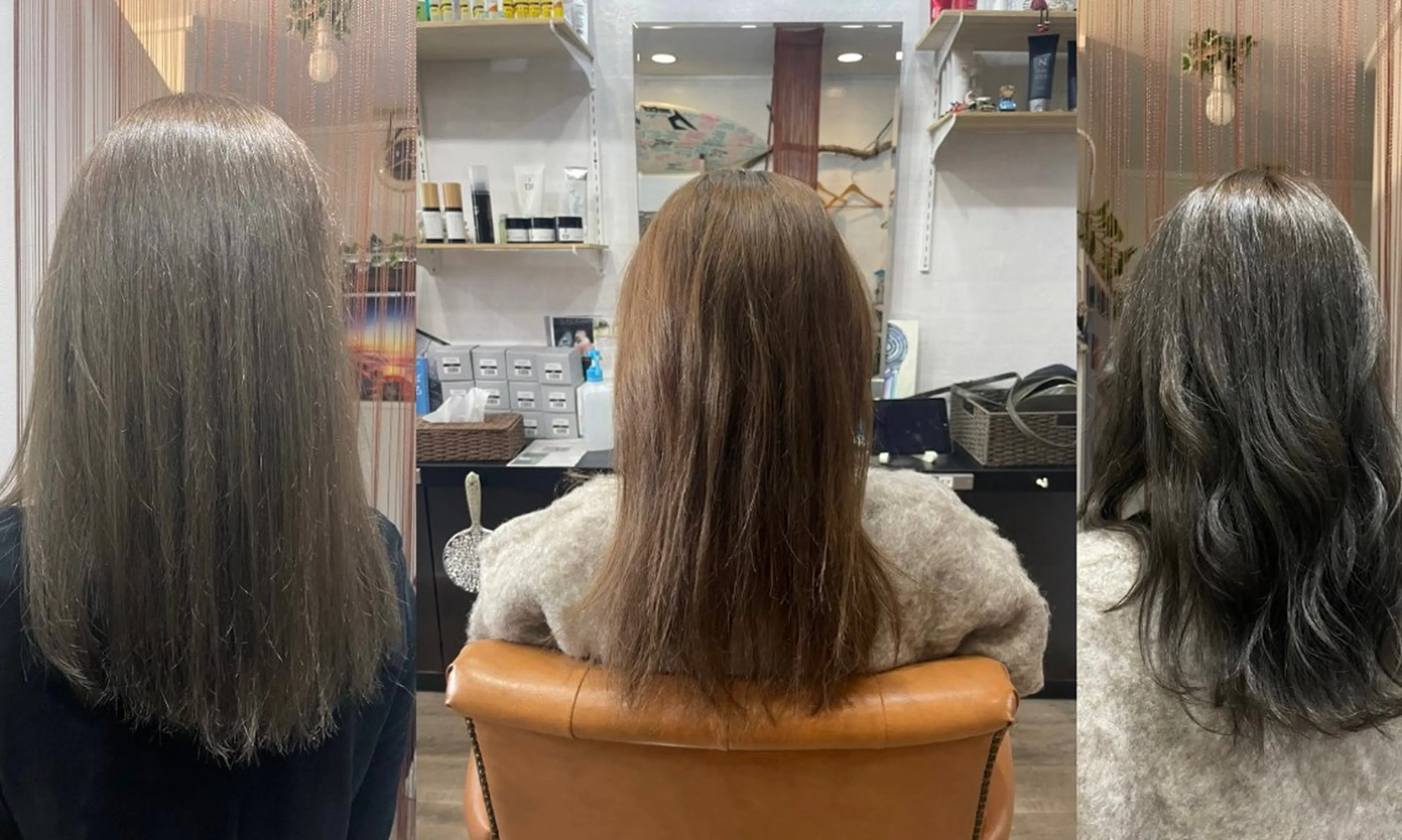 セミロング カラー グレージュ オリーブグレージュ オリーブグレー 🖤keina🖤 詳細必読:*･のヘアスタイル