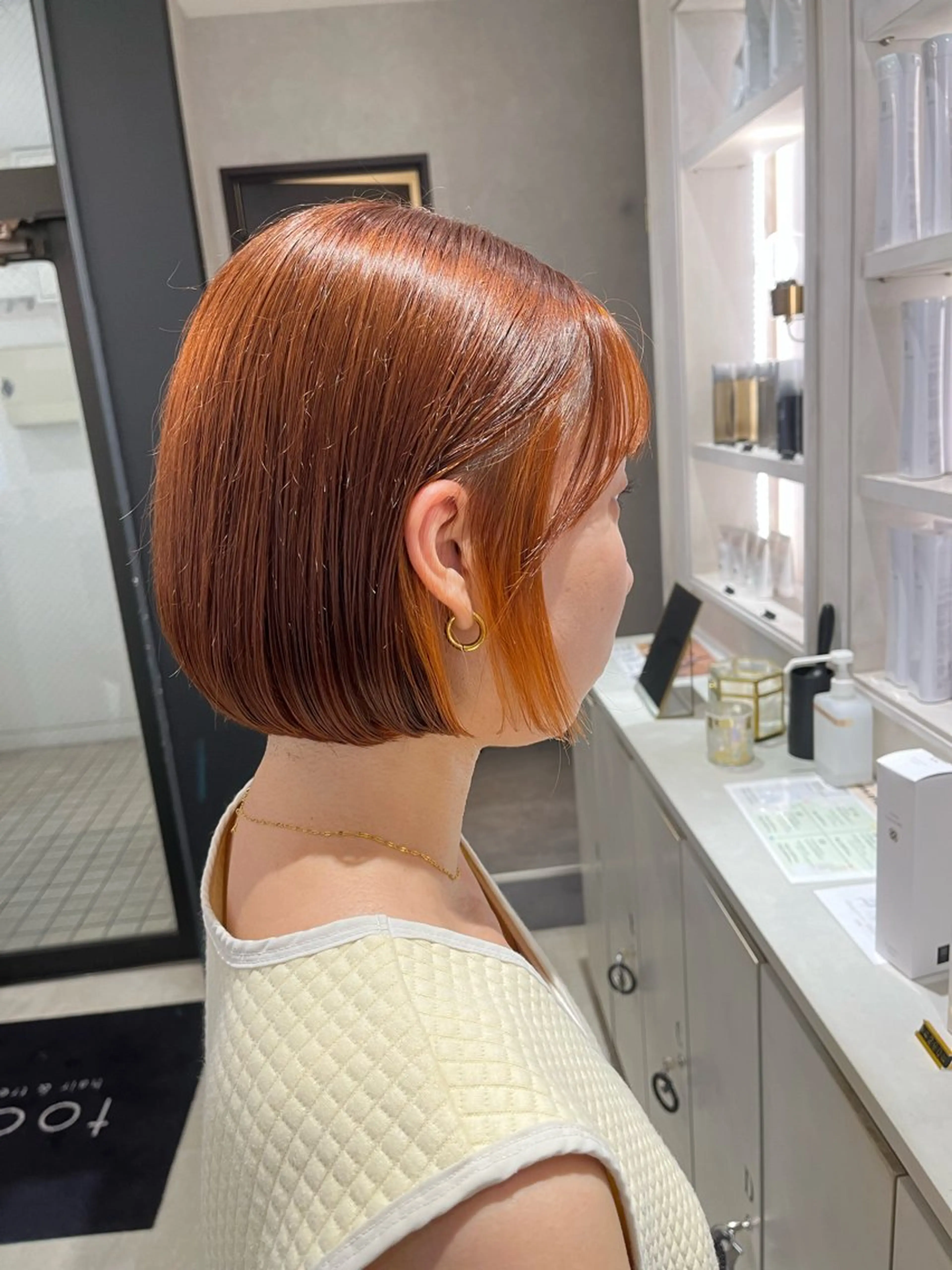 カラー ベージュカラー オレンジ オレンジベージュ ヘアカラー トリートメント 小林 翔のヘアスタイル